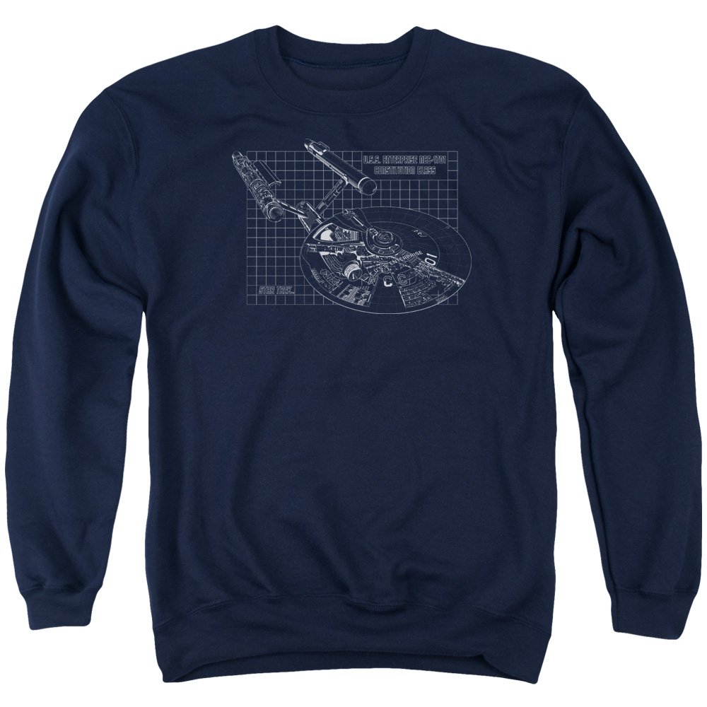 Star Trek Enterprise Prints Unisex Crewneck Sweatshirt | Sci-Fi TV Show Merchandise | Gift for Trekkies | Perfect for Cosplay, Conventions & Casual Wear