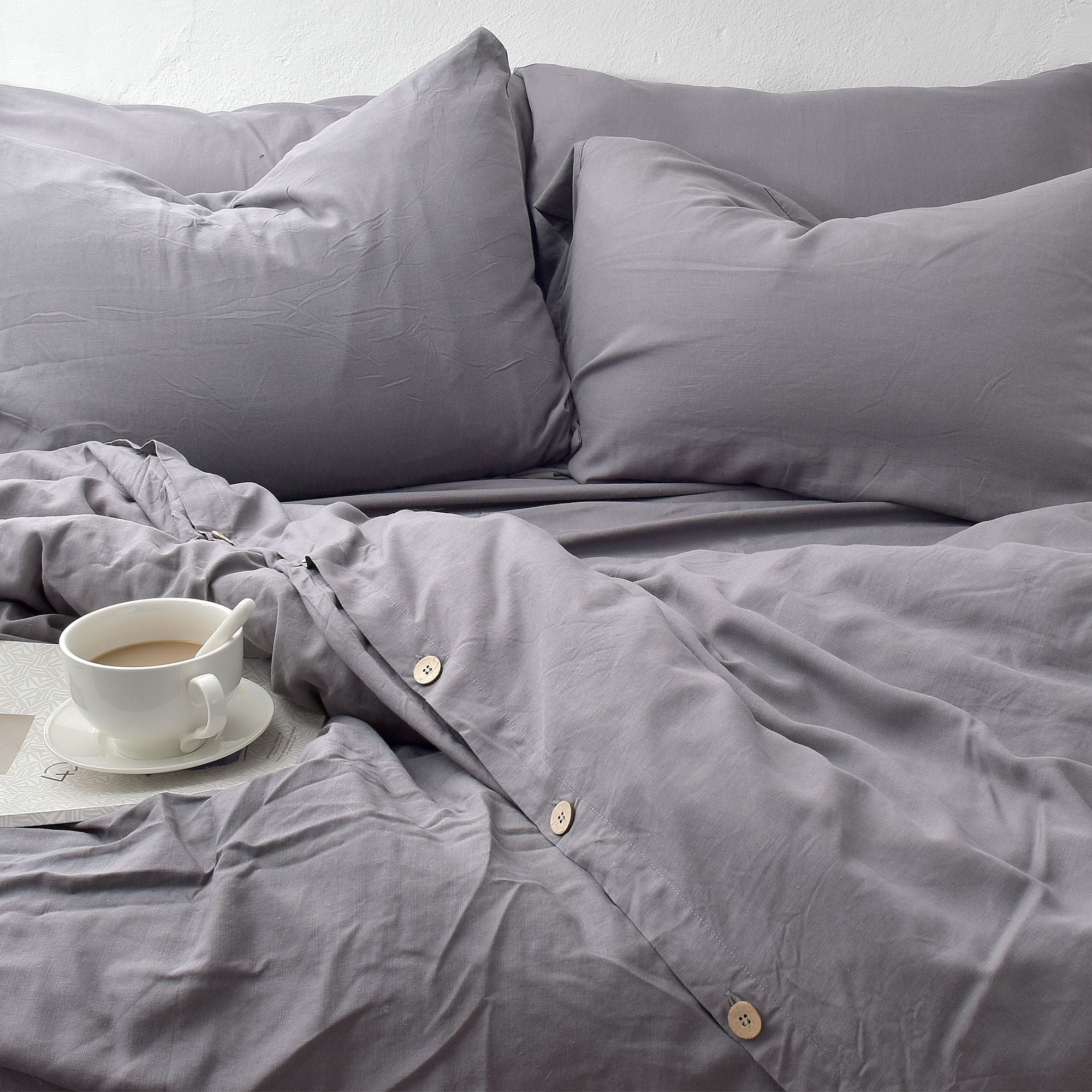 Premium Bamboo & Linen Pillowcase Set - 2 Pack Hypoallergenic & Breathable Bedding for Cool Sleep - Perfect for Hot Sleepers & Allergy Sufferers - Home & Hotel Luxury Bedroom Essentials