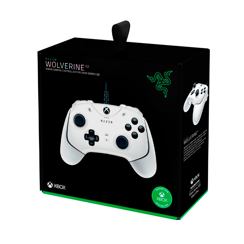 Razer Wolverine V2 Wired Gaming Controller for Xbox & PC - White | Pro-Level Performance for FPS, Fighting & Action Games