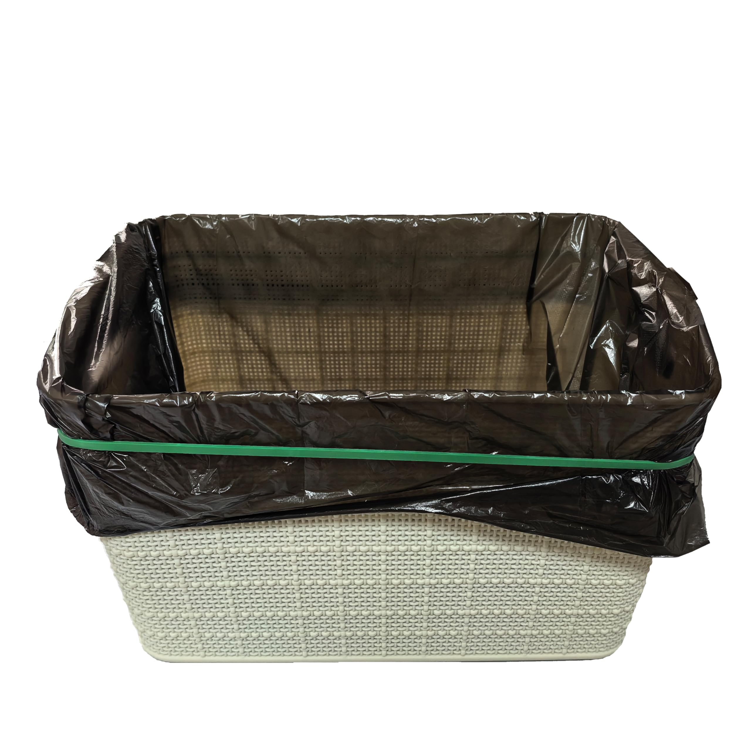 AMUU Heavy Duty Rubber Bands - 12 Inch Large Flat Fold Elastic Bands (40 Pack) for 8-33 Gallon Trash Cans - Green Office & Home Supplies - Perfect for File Folders, Storage Organization & Household Use