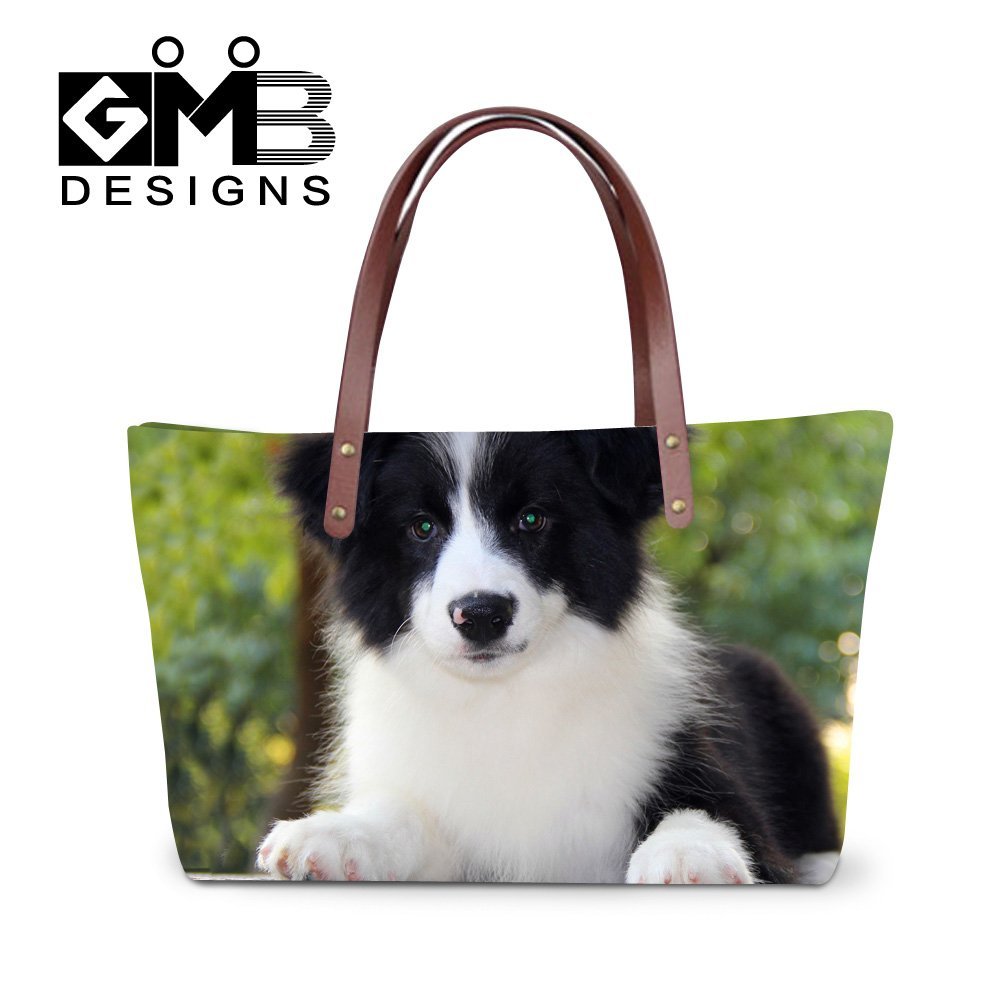 Stylish Dog Print Tote Bag for Women - Large Waterproof Shoulder Bag for Casual Outings
