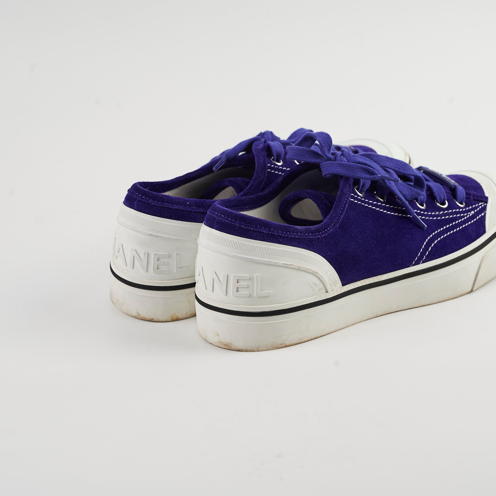 Chanel Blue Suede Women's Sneakers - Size 40 | Luxury Designer Shoes for Casual Wear & Fashion Outfits