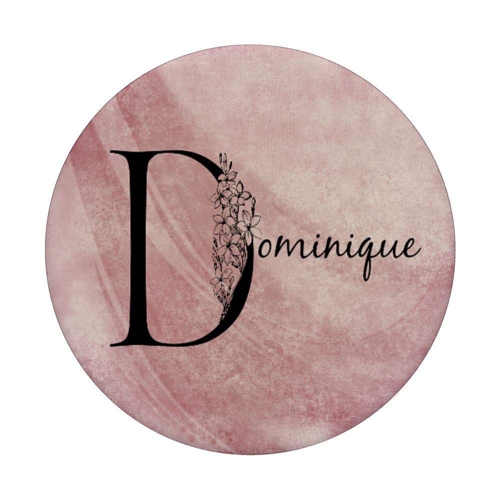 Dominique Personalized Name T-Shirt - Floral Rose Pink Grunge Design for Women | Unique Custom Name Apparel for Gifts, Parties & Casual Wear