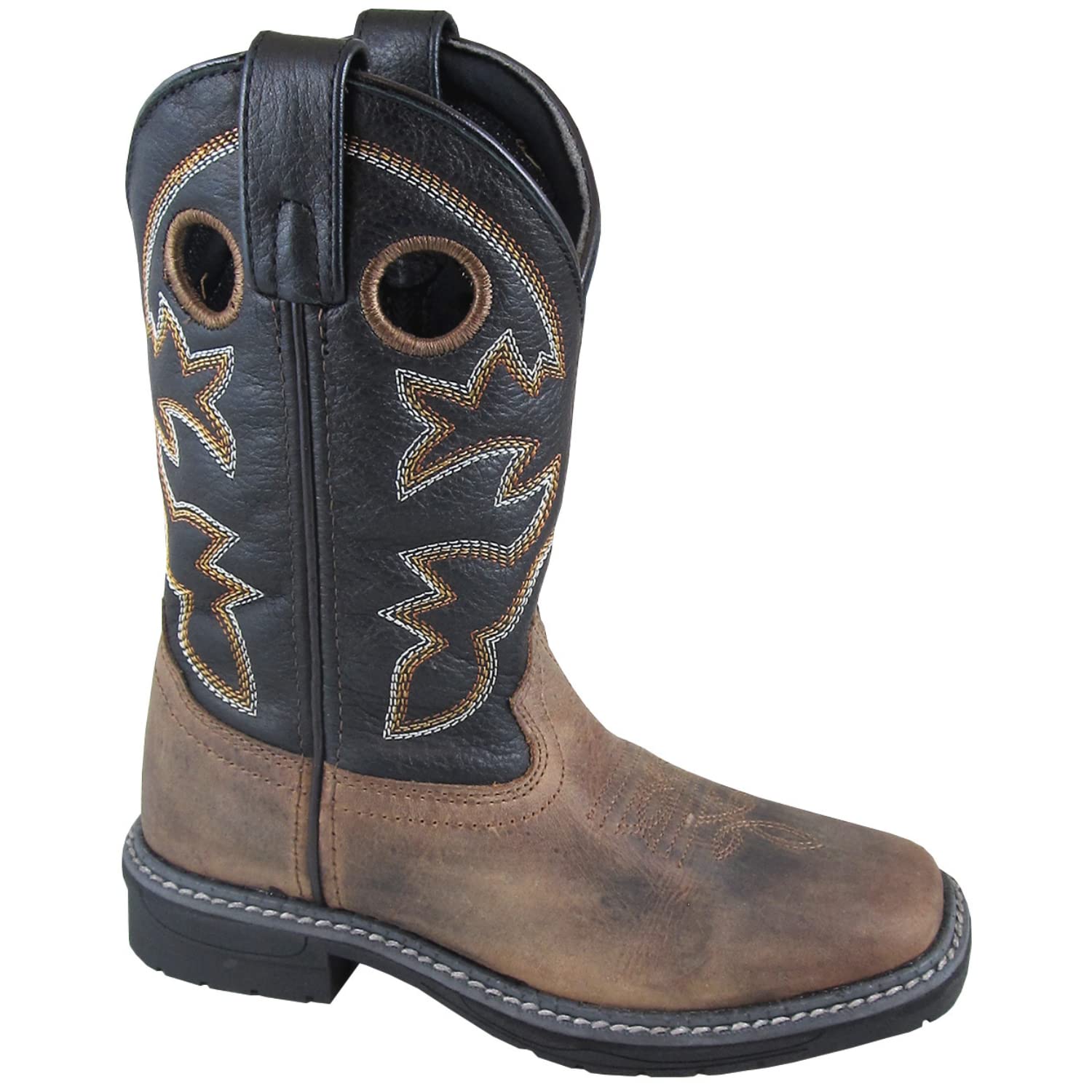 Smoky Mountain Kids' Black Cowboy Boots - Durable & Stylish Western Boots for Boys & Girls - Perfect for Rodeo, Halloween, and Country Dance