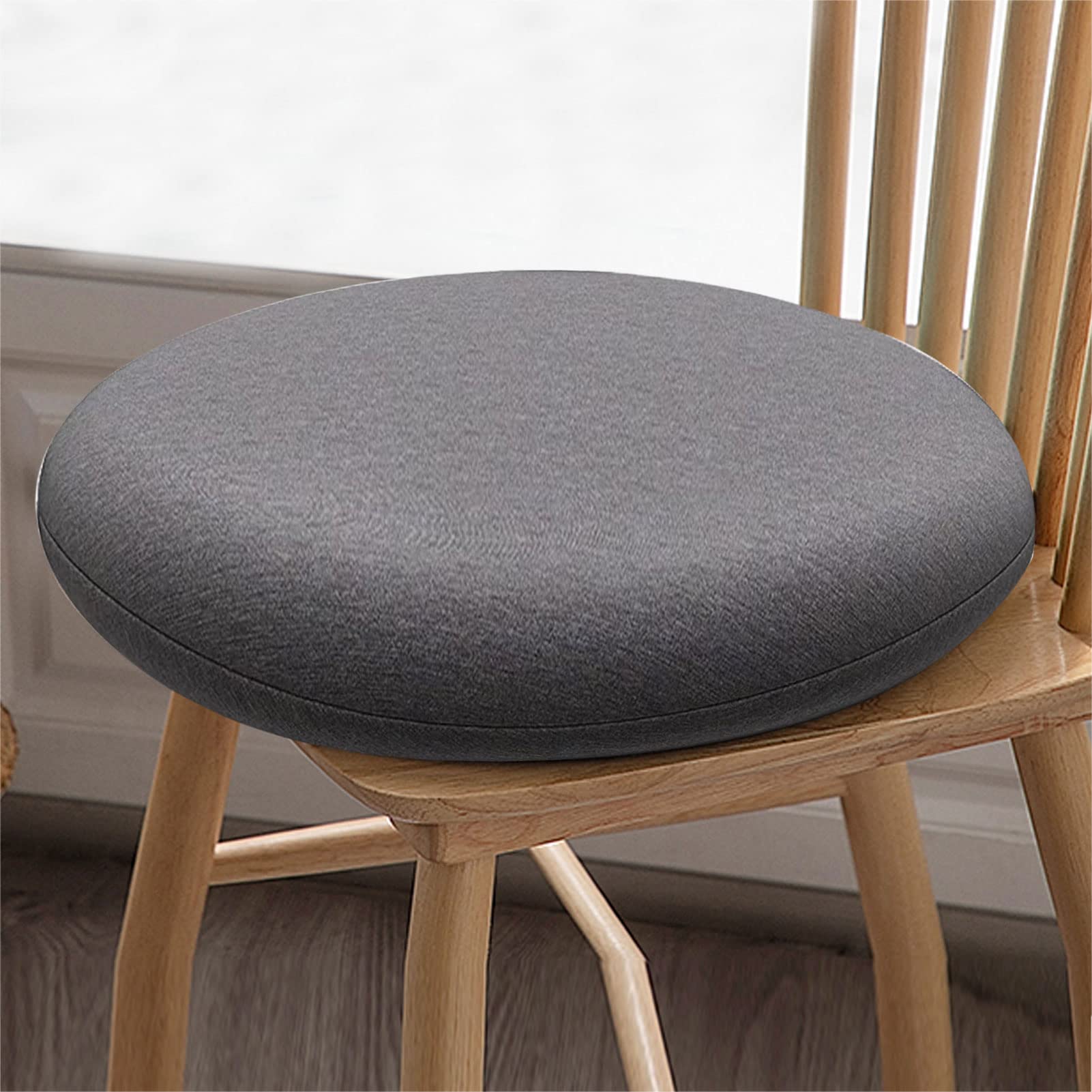 **Memory Foam Kitchen Chair Cushions - Round Washable Dining Chair Pads with Zippered Removable Covers for Pressure Relief - Perfect for Living Room, Garden, Office & Restaurant Use**