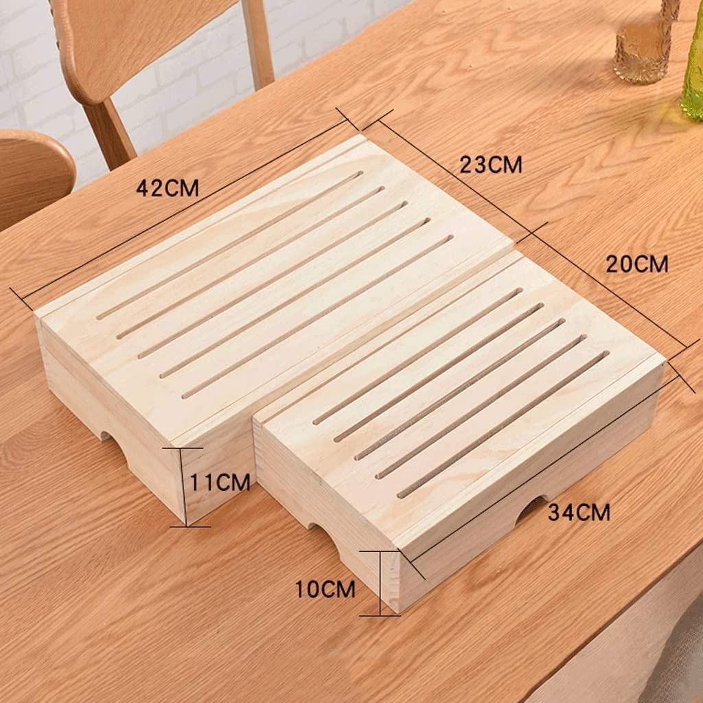 Wooden Wireless Router Storage Box - TV Stand Cable Organizer with Hidden Compartment for WiFi Router, Modem, and Power Strips | Perfect for Living Room, Office, and Home Theater Setup