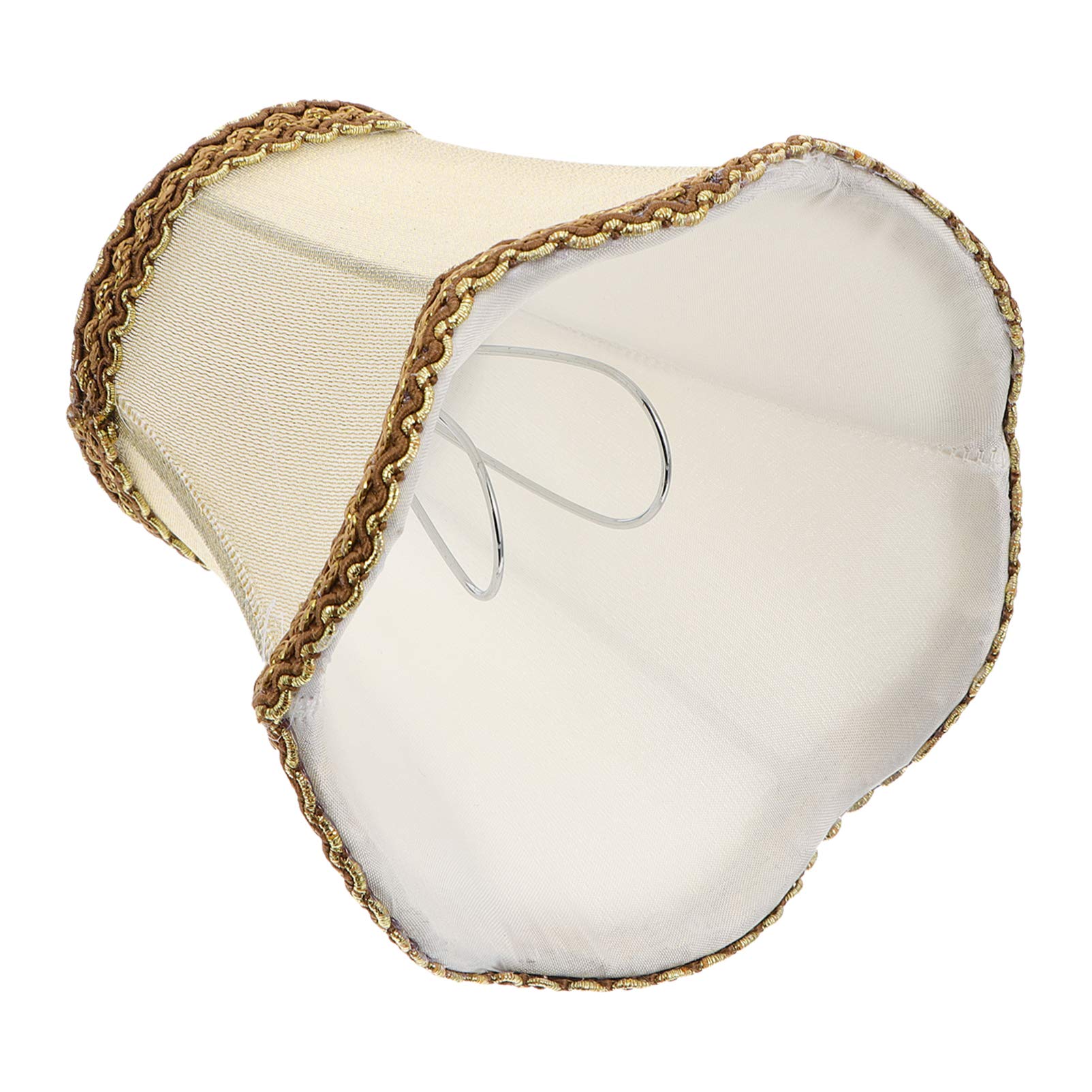 Vintage Minkissy Clip-On Lamp Shade - 5x5x4.7 Inch Gold Fabric Shade for Table & Floor Lamps - Perfect for Living Room, Bedroom & Office Decor