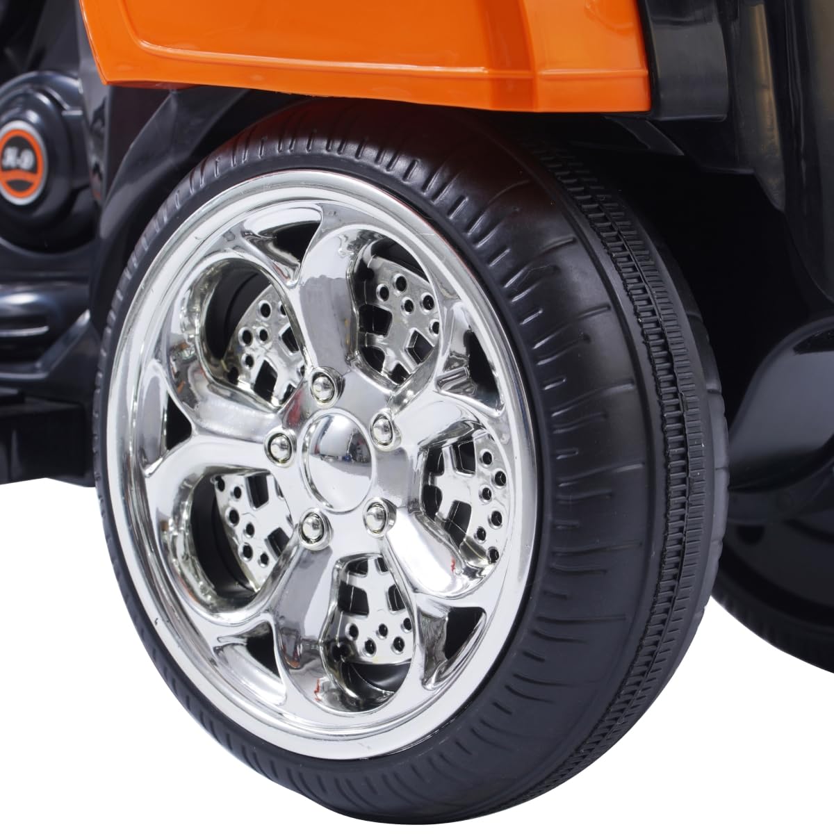 Freddo Toys 6V Electric Ride-On Chopper Motorcycle for Kids Ages 3-6 | Battery-Powered Trike Toy with Realistic Design | Perfect for Outdoor Play, Birthday Gifts & Toddler Pretend Play (Orange)