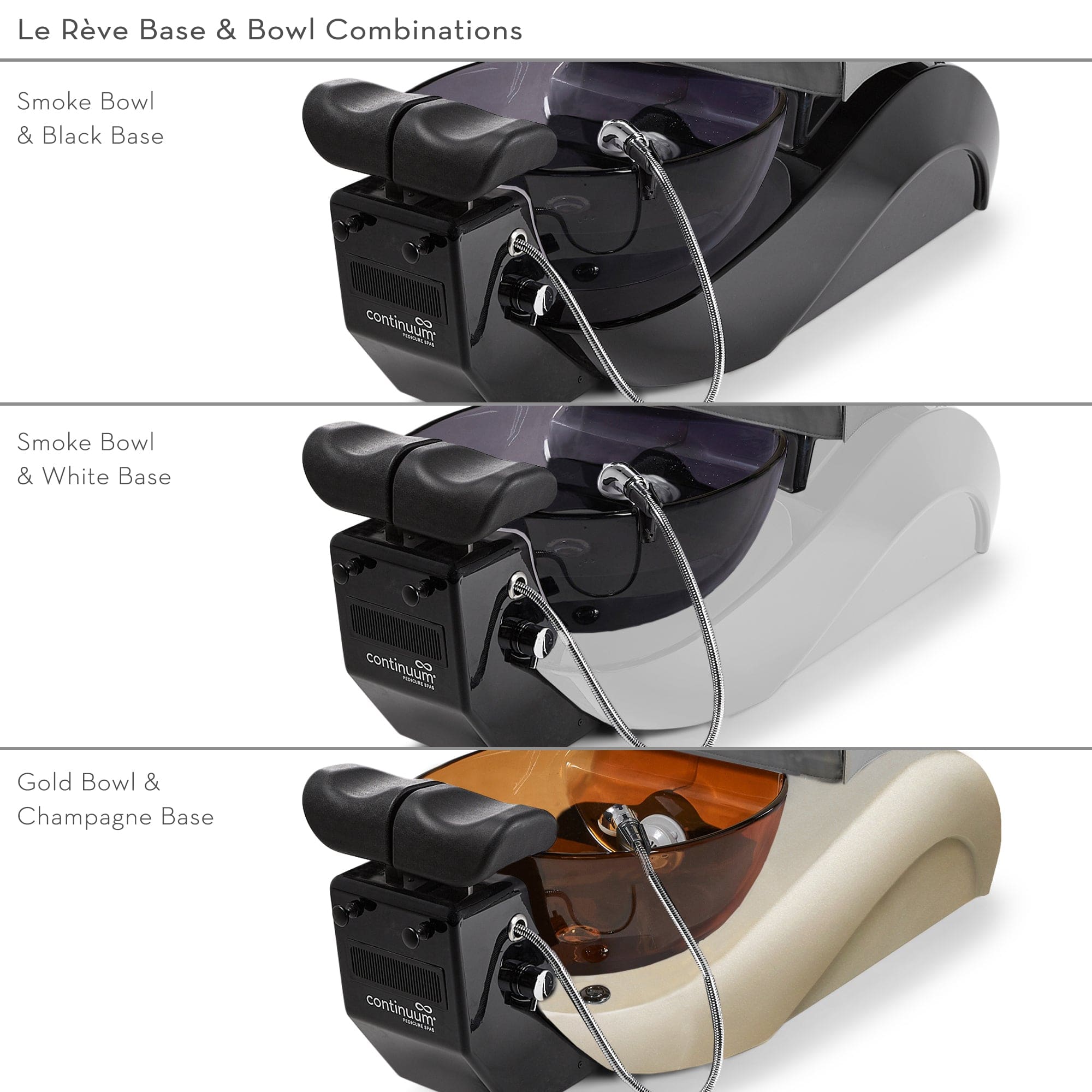 Continuum Le Rêve VE Professional Pedicure Chair for Salon & Spa - Luxury Foot Care Massage Station with Adjustable Features for Ultimate Comfort