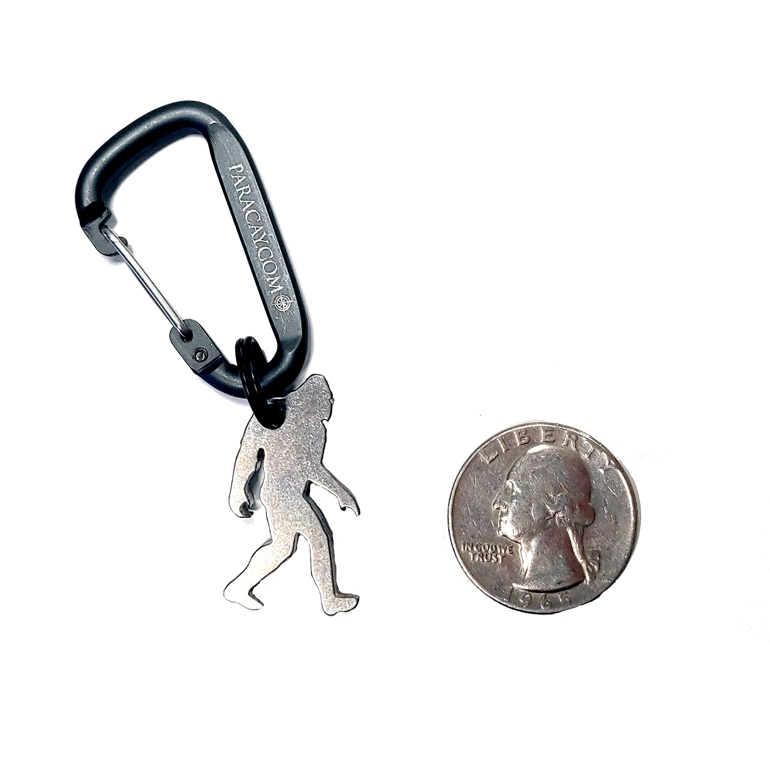 Bigfoot Keychain Bottle Opener with Carabiner - Microsquatch Charm for Hiking, Camping & Outdoor Enthusiasts - Perfect Sasquatch Fan Gift (USA Designed) - Ideal for Backpacks, Coolers & Outdoor Adventures