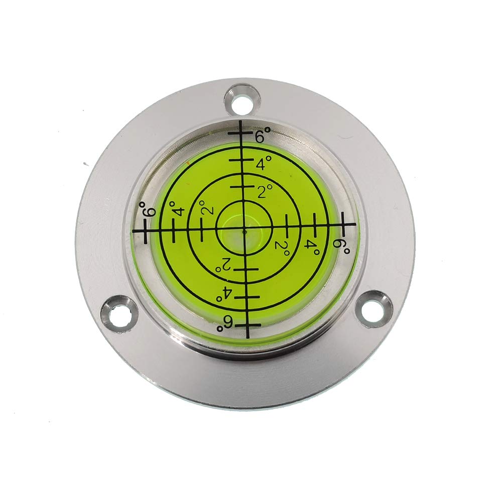 50mm Universal Level Bubble with Mounting Holes - Small Horizontal Ball Level for Precision Alignment (Green) - Perfect for Construction, Carpentry, and DIY Projects