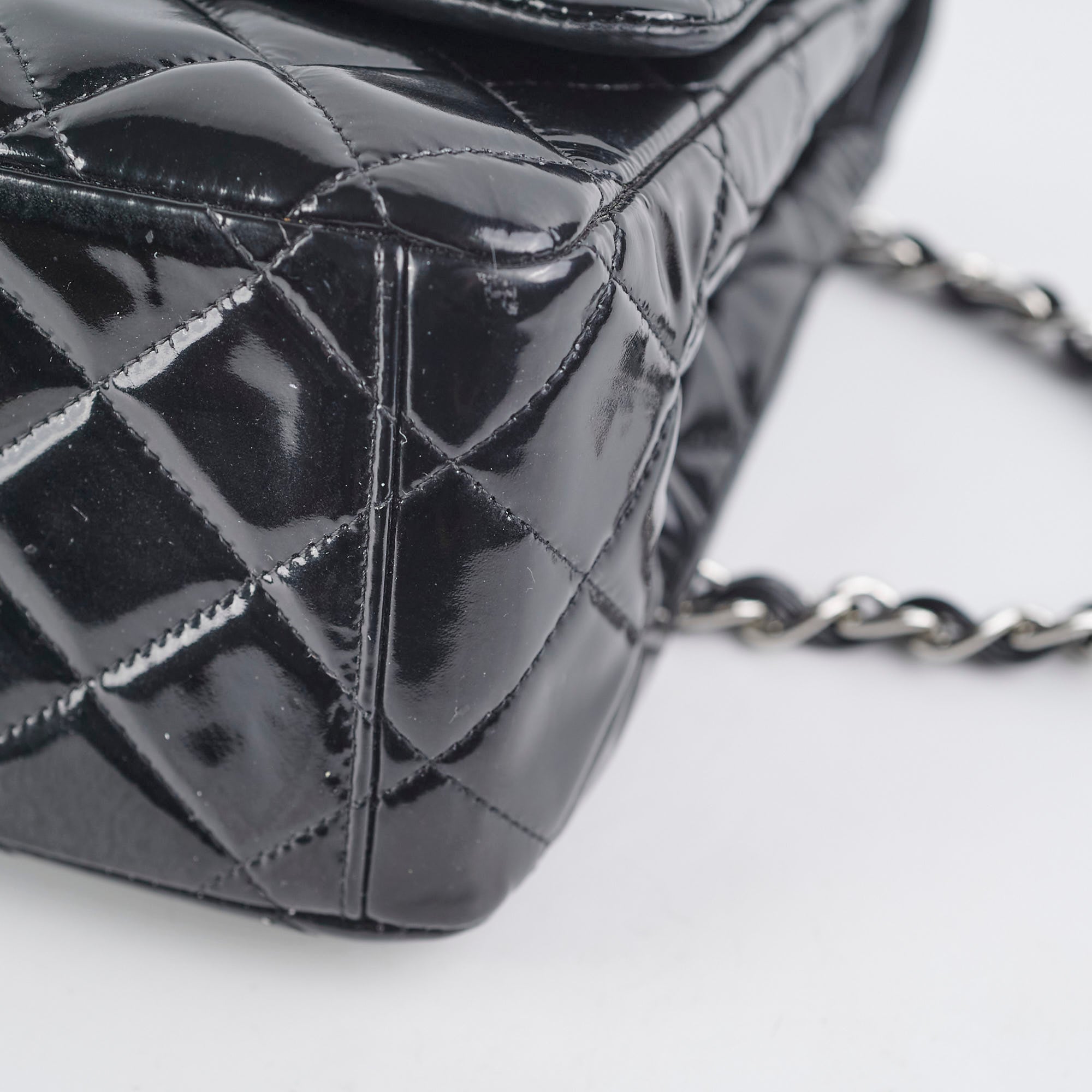 Chanel Maxi Patent Leather Flap Bag Black 20 Series - Luxury Handbag for Women, Perfect for Evening Events & Special Occasions