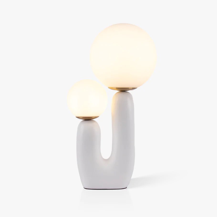 Oo Rough Table Lamp - Modern Industrial Bedside Lighting for Living Room, Bedroom & Office - Dimmable LED Desk Lamp with Adjustable Brightness