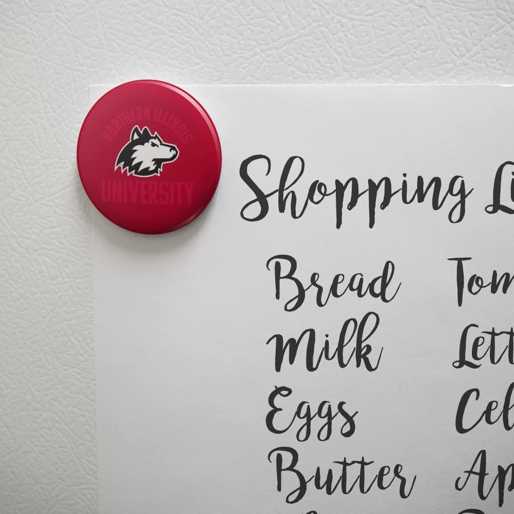 Northern Illinois University Huskies Kitchen Refrigerator Locker Button Magnet - Perfect for Dorm Rooms, Offices, and Game Day Decor