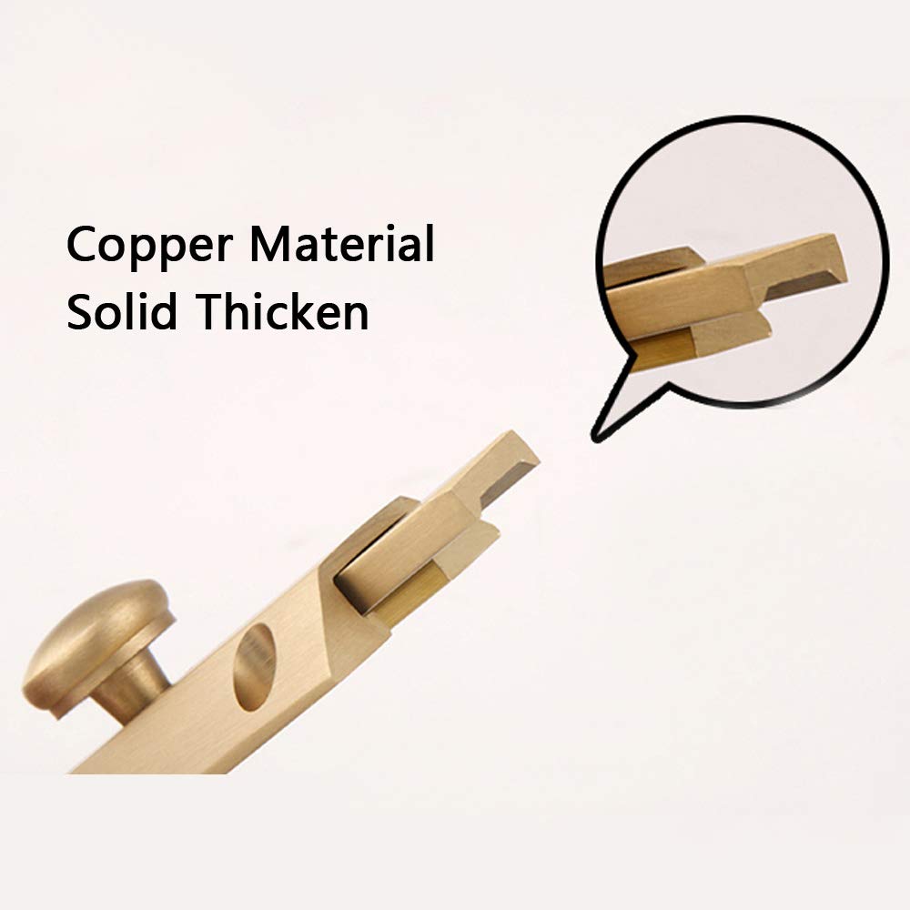 3 Inch Heavy Duty Brass Bolt Latch - Copper Security Slide Lock for Doors, Gates, Windows & Cabinets | Secure Storage Rooms, Bedrooms & Outdoor Gates | Durable Sliding Barrel Lock (Silver Finish)