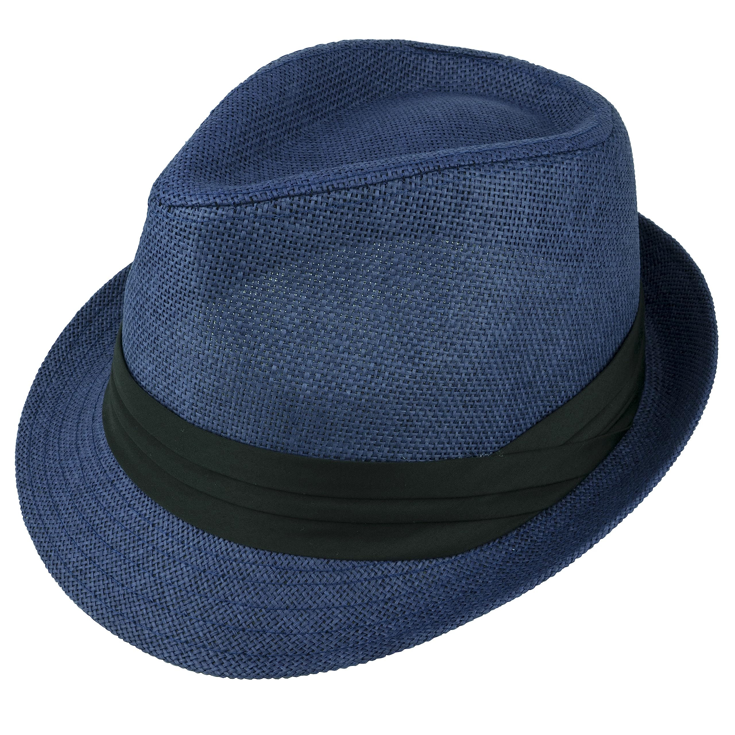 Stylish Panama Straw Fedora Hat for Women & Men - Breathable Summer Sun Hat with Black Band - Perfect for Beach, Travel, and Outdoor Activities