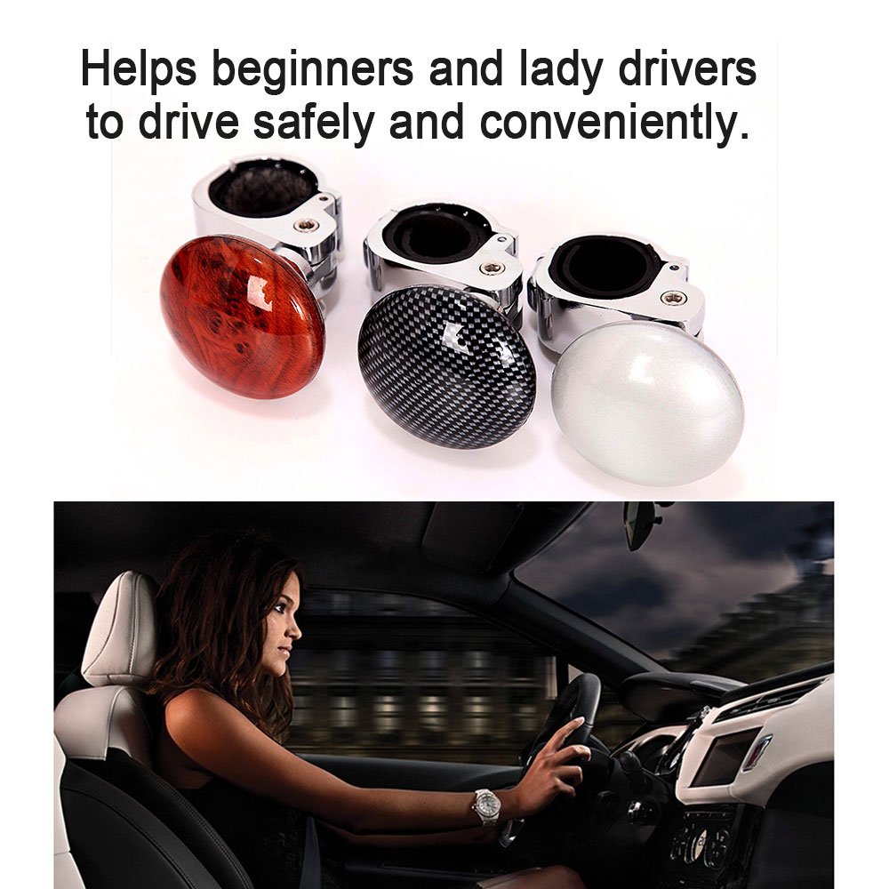 Universal Car Suicide Spinner Knob - Metal & ABS Steering Wheel Booster for Easy Parking