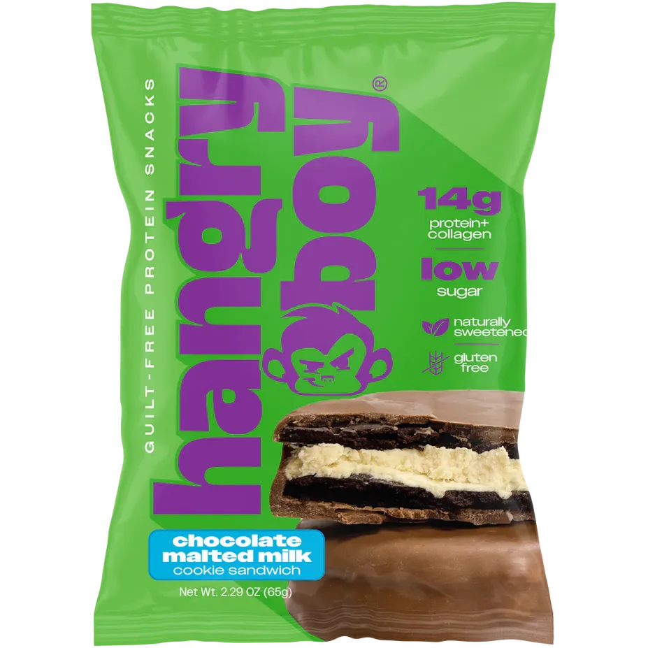 Hangryboy Protein Cookie Sandwich - High Protein Snack for Weight Loss, Muscle Building & Energy Boost | Perfect for Gym, Workouts, Office & On-the-Go Nutrition