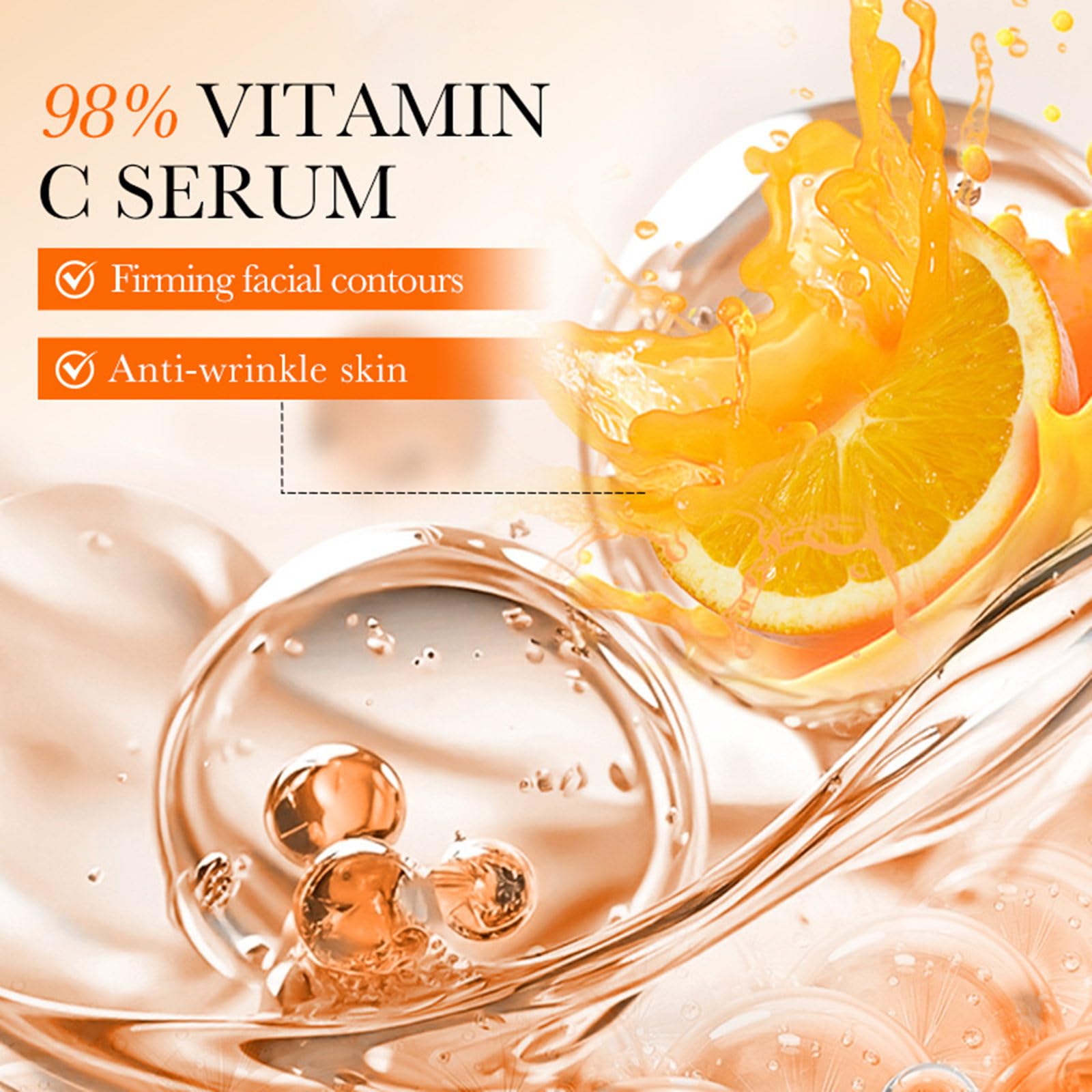 **Vitamin C Face Serum & Collagen Face Mask Set - Hydrating & Soothing Skincare Gift Box with 4 Pcs Essence Masks for Forehead & Cheeks | Perfect for Daily Hydration, Spa Nights & Travel Skincare**