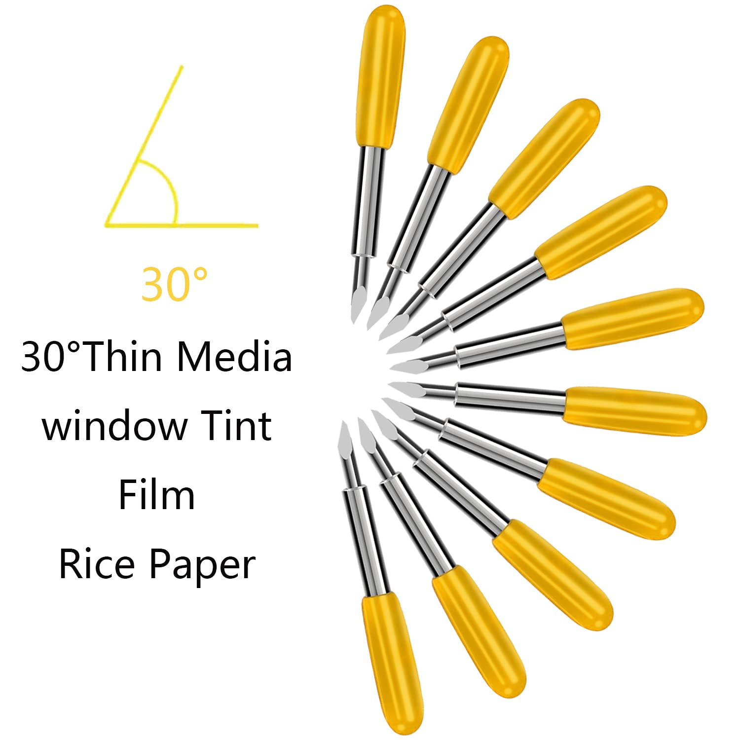 60-Pack 30 Degree Fine Point Replacement Blades for Cricut Explore Air/Air 2/Air 3/Maker/Maker 3 - Compatible Vinyl Cutting Machine Blades for DIY Crafts, Scrapbooking & Home Decor Projects