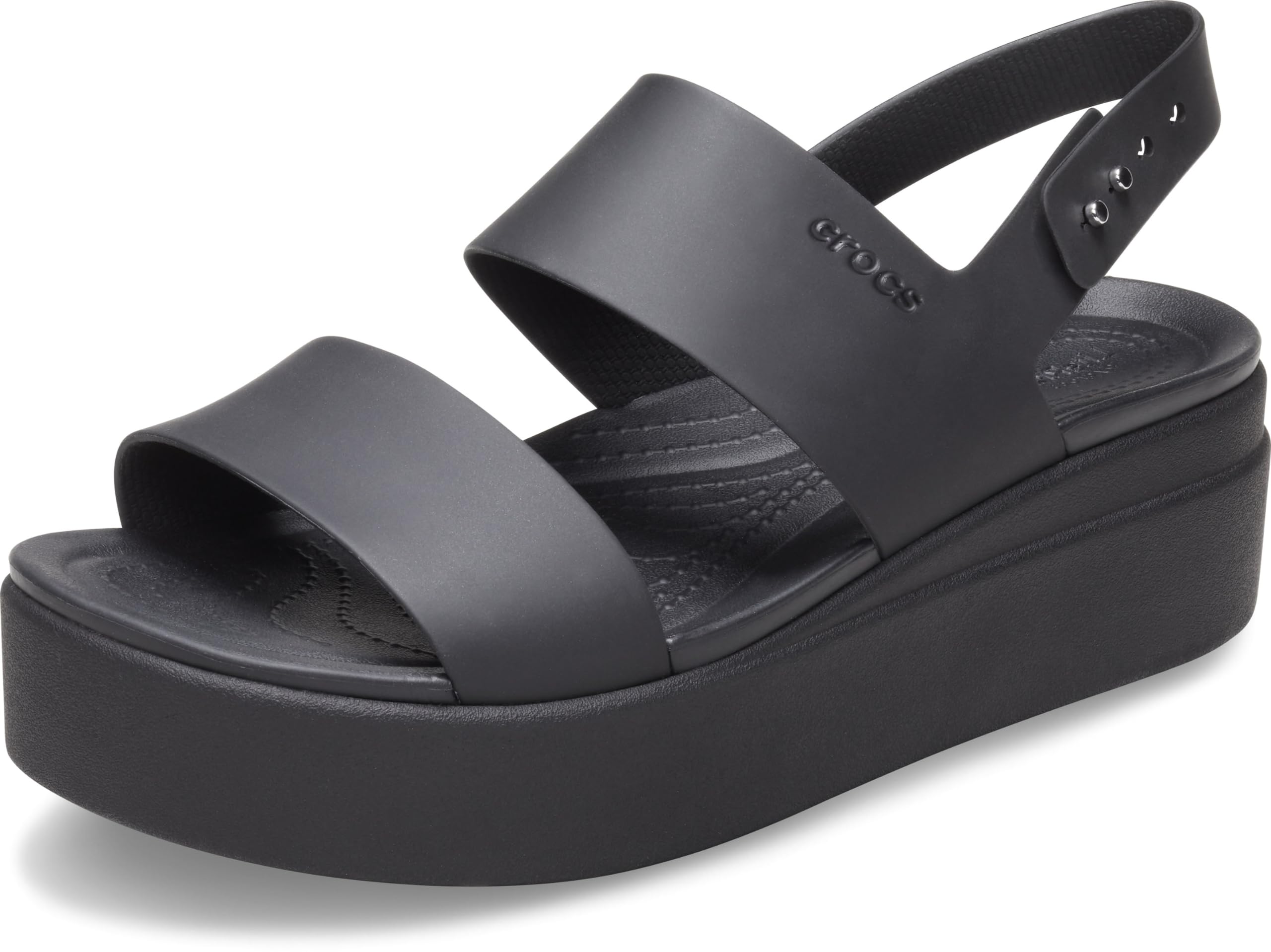 Crocs Women’s Brooklyn Low Wedge Platform Sandals - Comfortable Slip-On Shoes for Summer, Beach, and Casual Outings