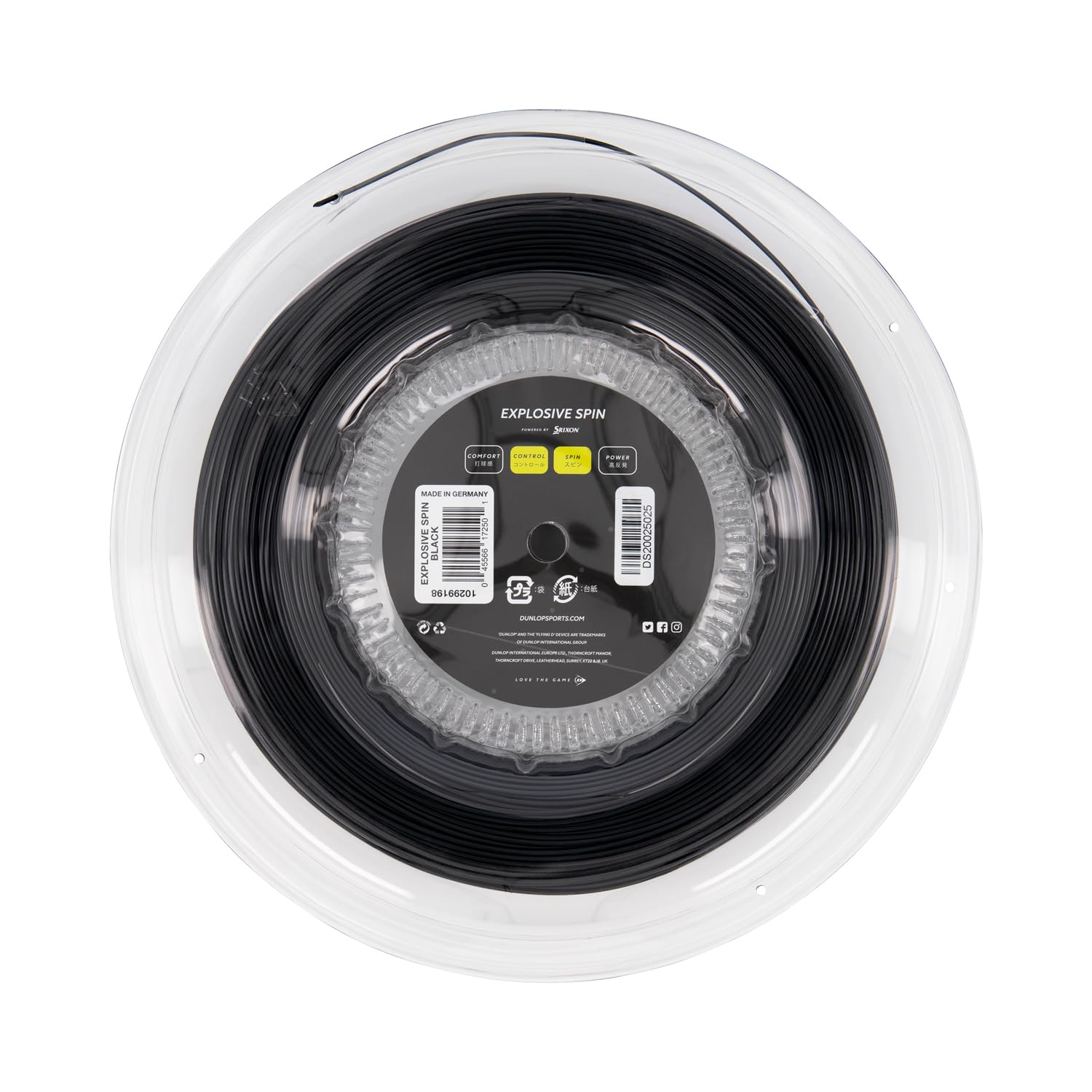 Dunlop Sports Explosive Spin Tennis String - High Performance Polyester String for Enhanced Spin & Control - Perfect for Competitive Play & Tournament Matches