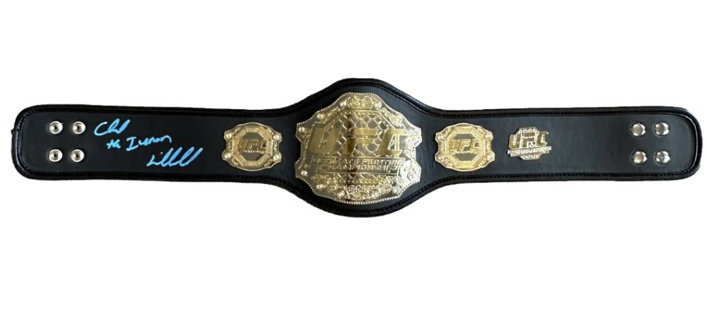 Chuck Liddell Autographed UFC Championship Belt - The Iceman Signed Collectible with PSA COA - Perfect for UFC Memorabilia Collections & Sports Fan Gifts