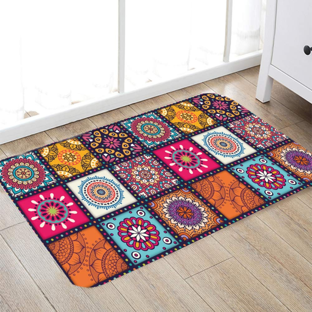 Non-Slip Christmas Flannel Bath Rug - 50x80cm Cozy Holiday Kitchen & Floor Mat for Home Decor - Perfect for Bathroom, Bedside & Festive Gift Giving