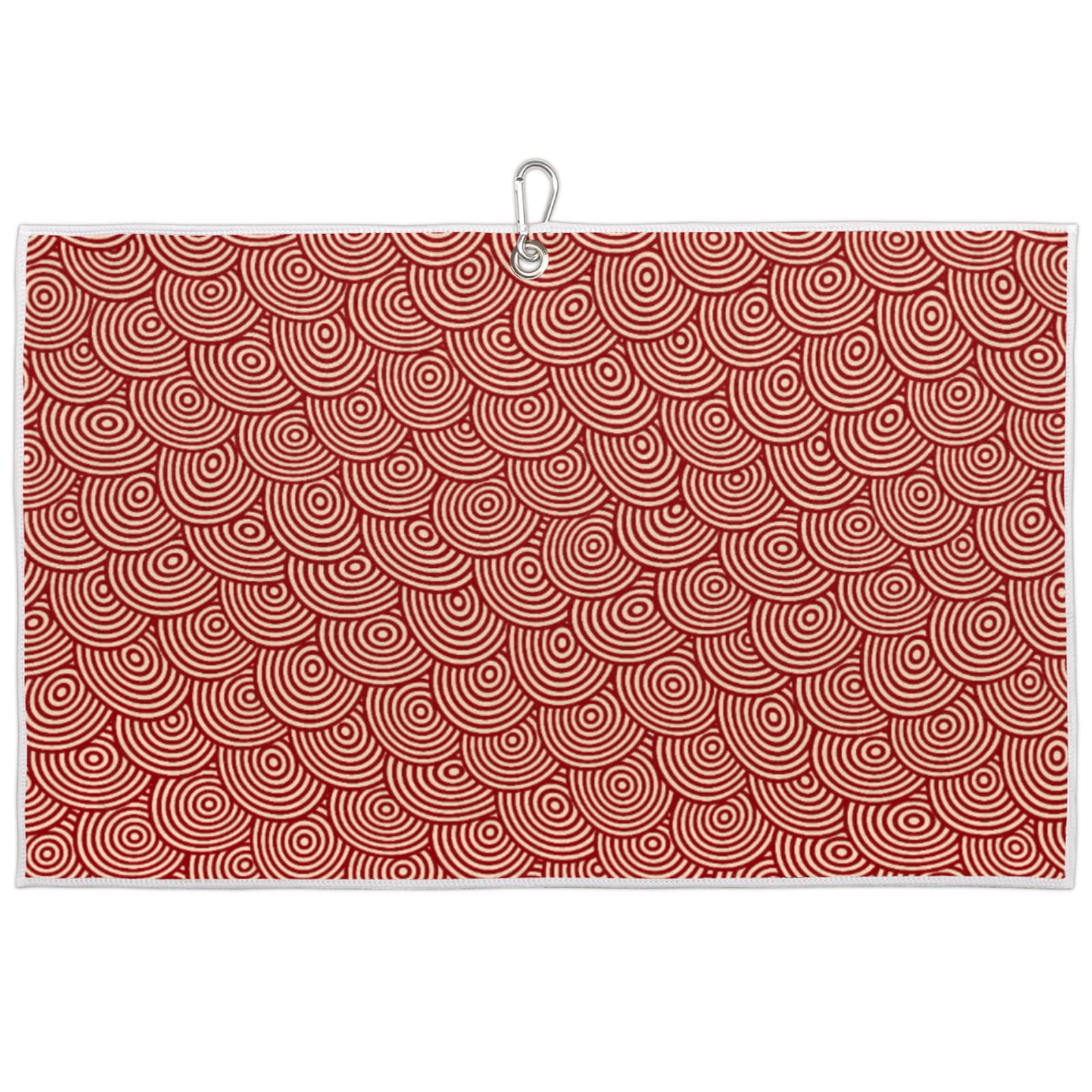 Abstract Circle Microfiber Golf Towel - Chinese Style Pattern, 15x24 Inch Golf Towel with Clip for Golf Bags - Funny Golf Gift for Men & Women - Perfect for Golf Courses, Driving Ranges and Sports Events