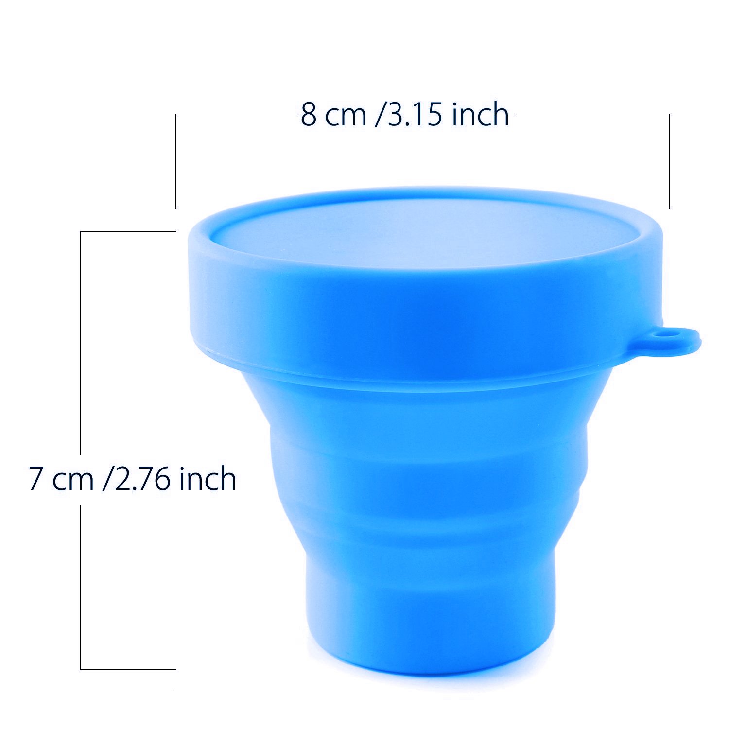 LUCKY CLOVER Foldable Silicone Menstrual Cup Sterilizer and Storage Case - Portable Travel-Friendly Design for Diva Cup & Menstrual Cups (Blue) | Perfect for Home Use, Camping & On-the-Go Hygiene
