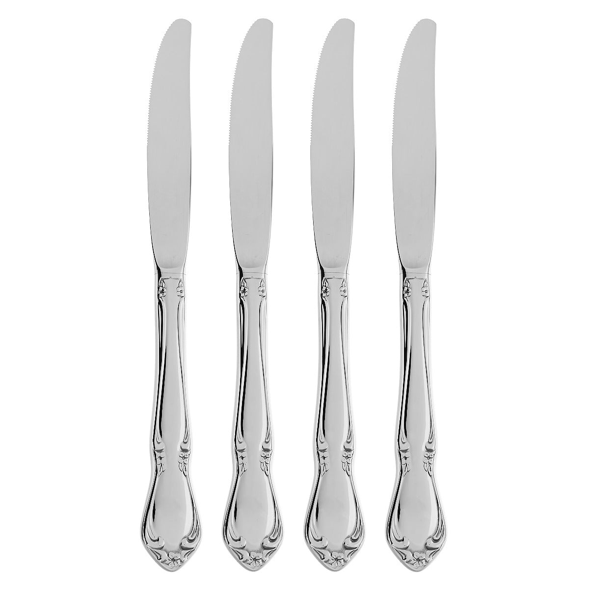 Premium Chateau Stainless Steel Dinner Knife Set of 4 - Elegant Cutlery for Fine Dining, Wedding Gifts & Formal Dinner Parties