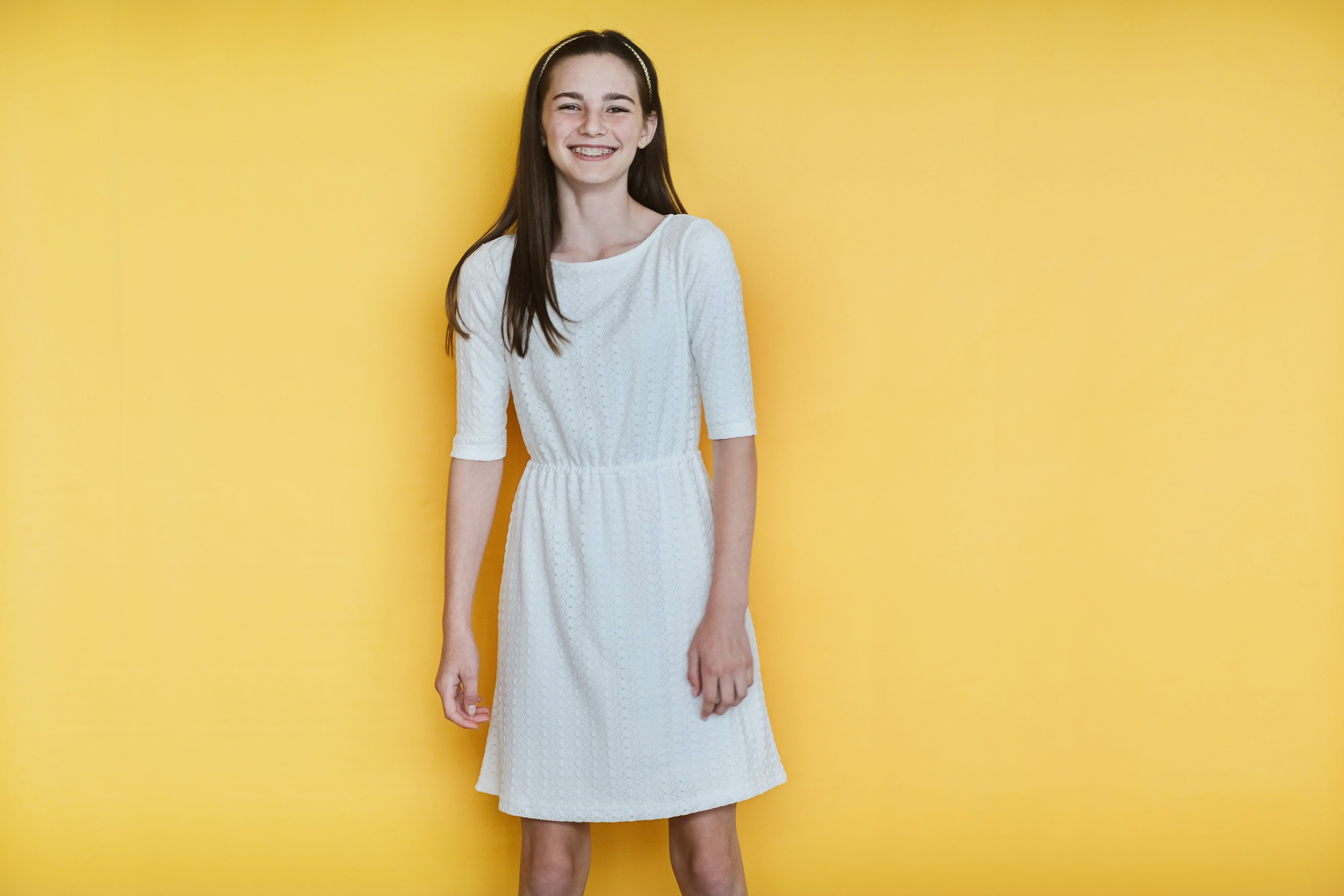 Leslie Tween Bateau Neck Dress - White Lace Floral Summer Dress for Girls | Perfect for Birthday Parties, School Events & Family Photos