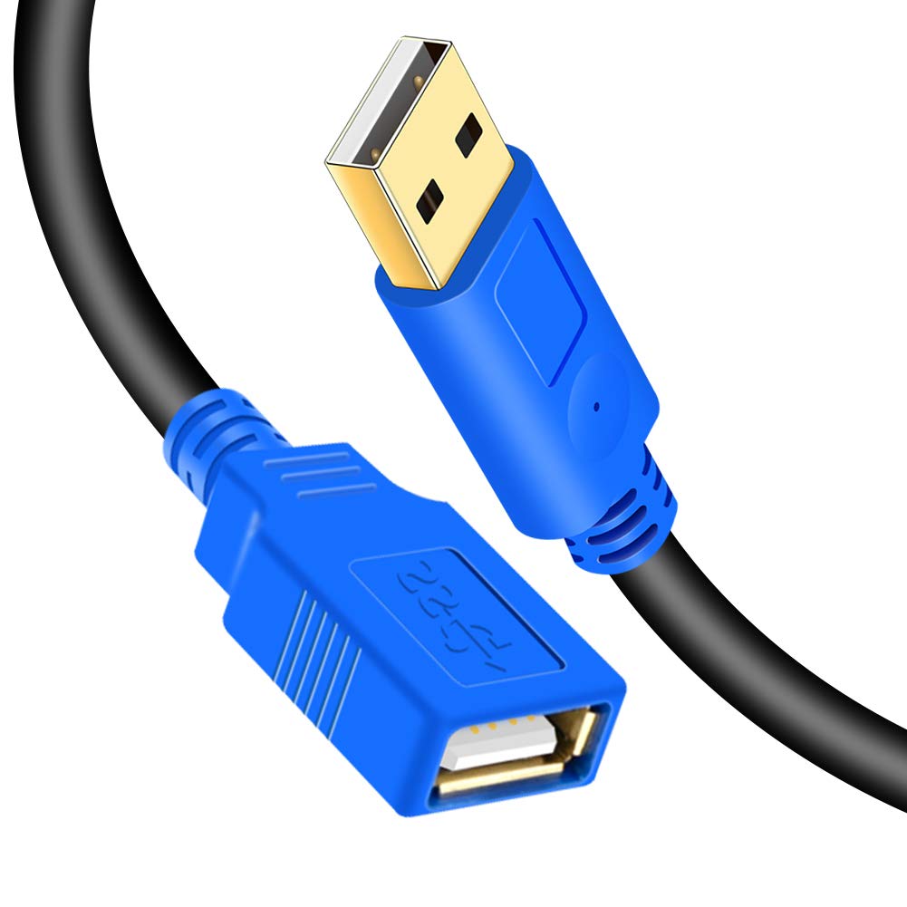 Hanprmeee 8M USB 2.0 Extension Cable - Male to Female Extra Long Cord for Printer, Keyboard, Gaming Console, Speakers, Oculus Rift & Scanners | High-Speed Data Transfer for Home Office & Entertainment Setup