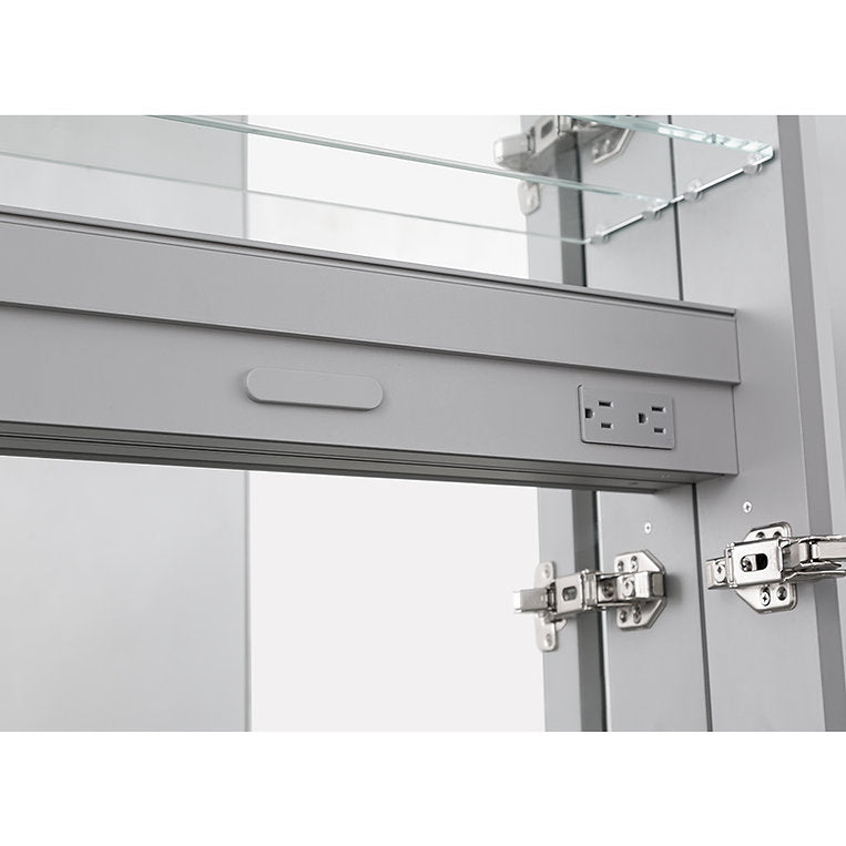 Aquadom Royale 60x30 Triple Door Medicine Cabinet - Rustproof Bathroom Mirror Storage with Adjustable Shelves for Bathroom, Bedroom & Vanity Organization