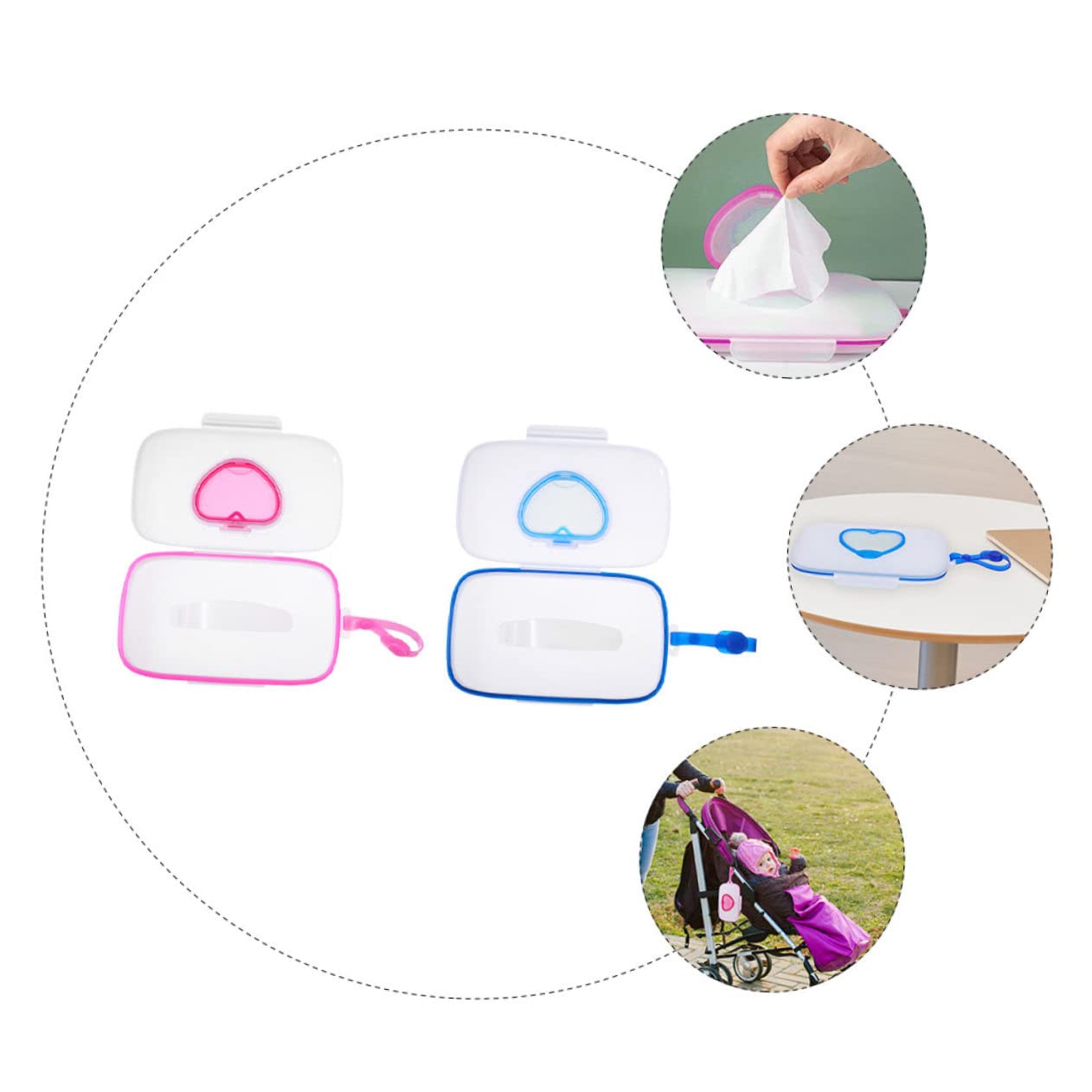Wakauto 10-Pack Reusable Mini Plastic Tissue Box Dispenser for Wet Wipes - Perfect for Home, Office, Car & Travel Use