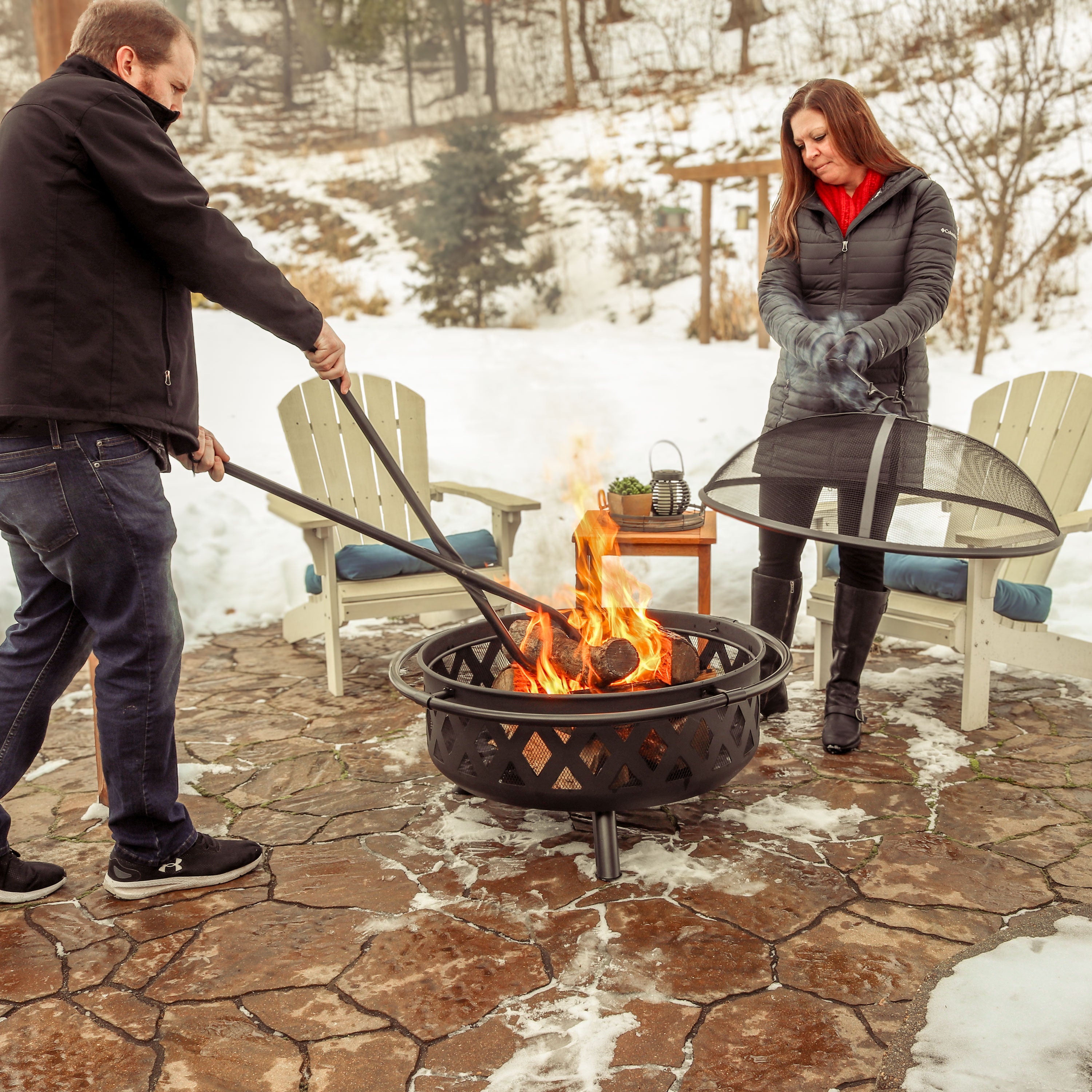 Sunnydaze 40-Inch Fireplace Log Grabber Claw - Heavy Duty Fireplace Tool for Wood Burning Stoves, Fire Pits & Campfires - Durable Steel Construction for Easy Log Handling