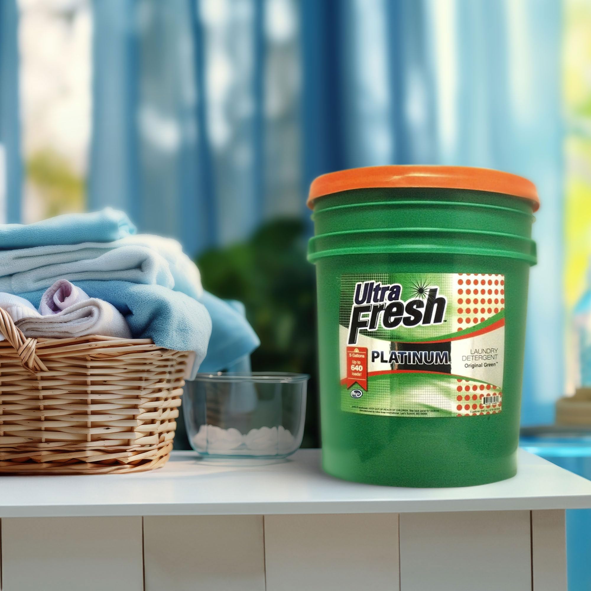 6X Platinum 5 Gallon Laundry Detergent Liquid for All Washing Machines - Easy Dispensing Pump, 640 Loads Capacity, Original Green (2 Pack) - Perfect for Large Families & Commercial Laundry Use