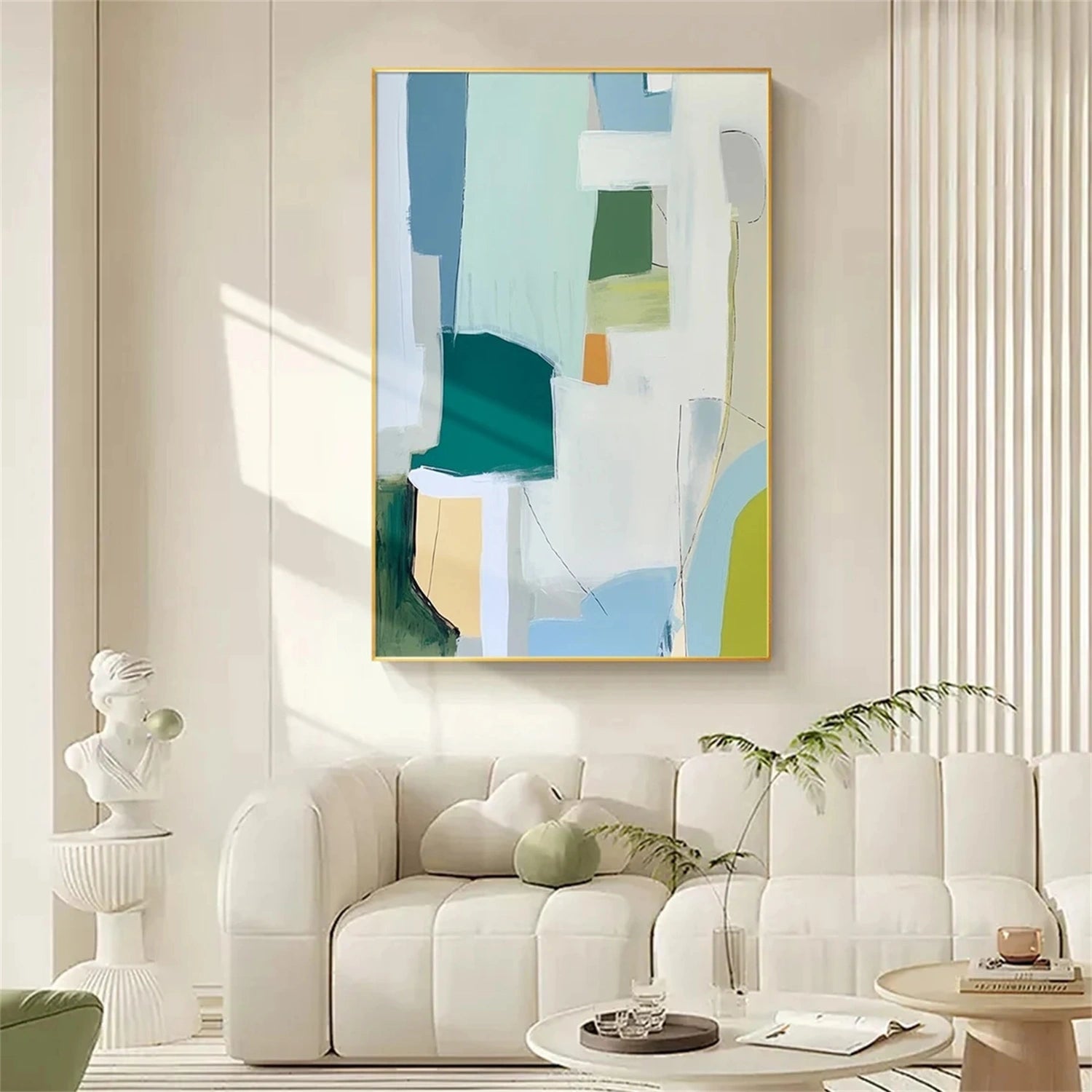 Abstract Painting #AB 297 - Modern Wall Art for Living Room, Bedroom & Office Decor | Large Canvas Artwork for Home & Office