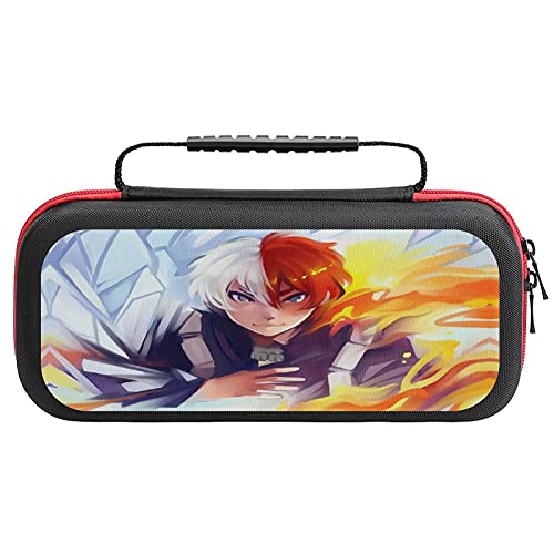 Anime Printed Hard Shell Carrying Case for Nintendo Switch - Protective Travel Bag with 20 Game Card Slots for Nintendo Switch Console & Accessories - Perfect for Gaming On-The-Go, Travel & Storage