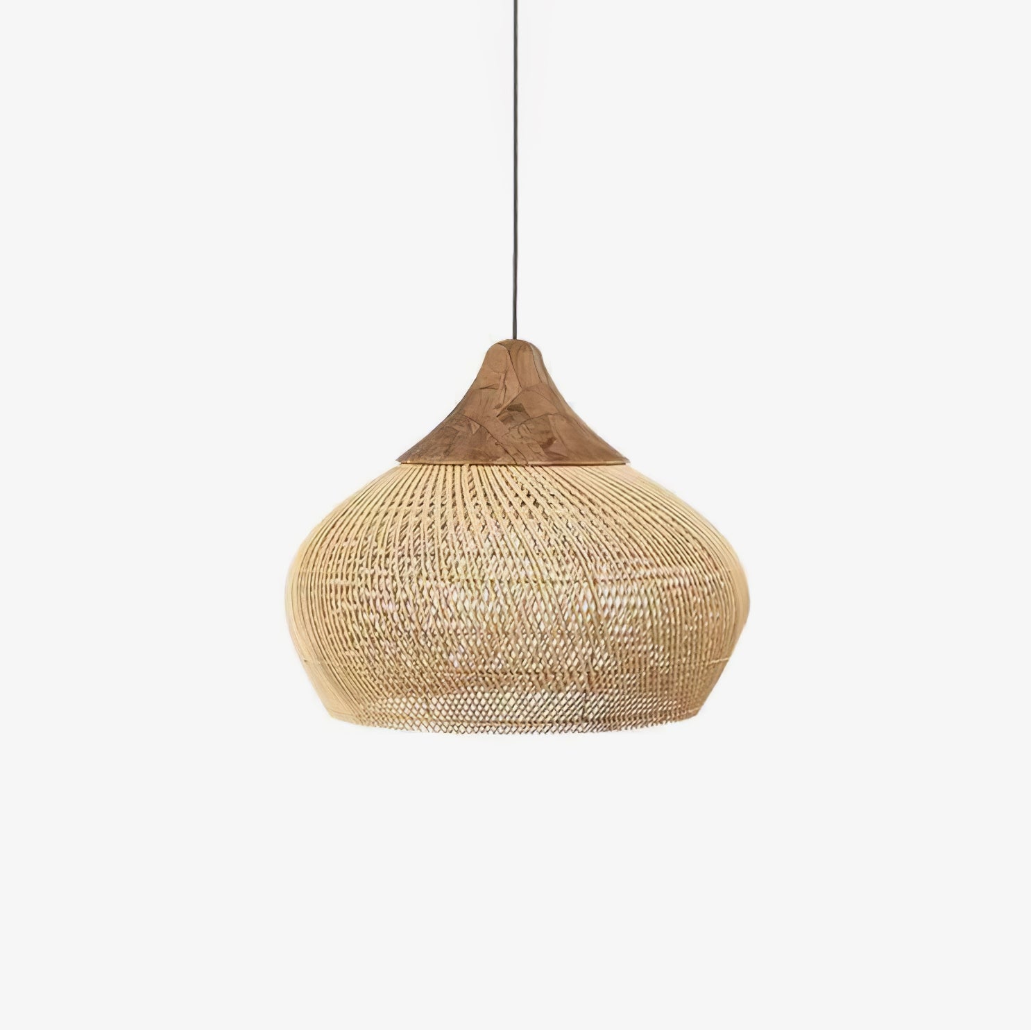 Handwoven Rattan Pendant Light - Natural Boho Ceiling Lamp for Living Room, Bedroom & Patio Decor