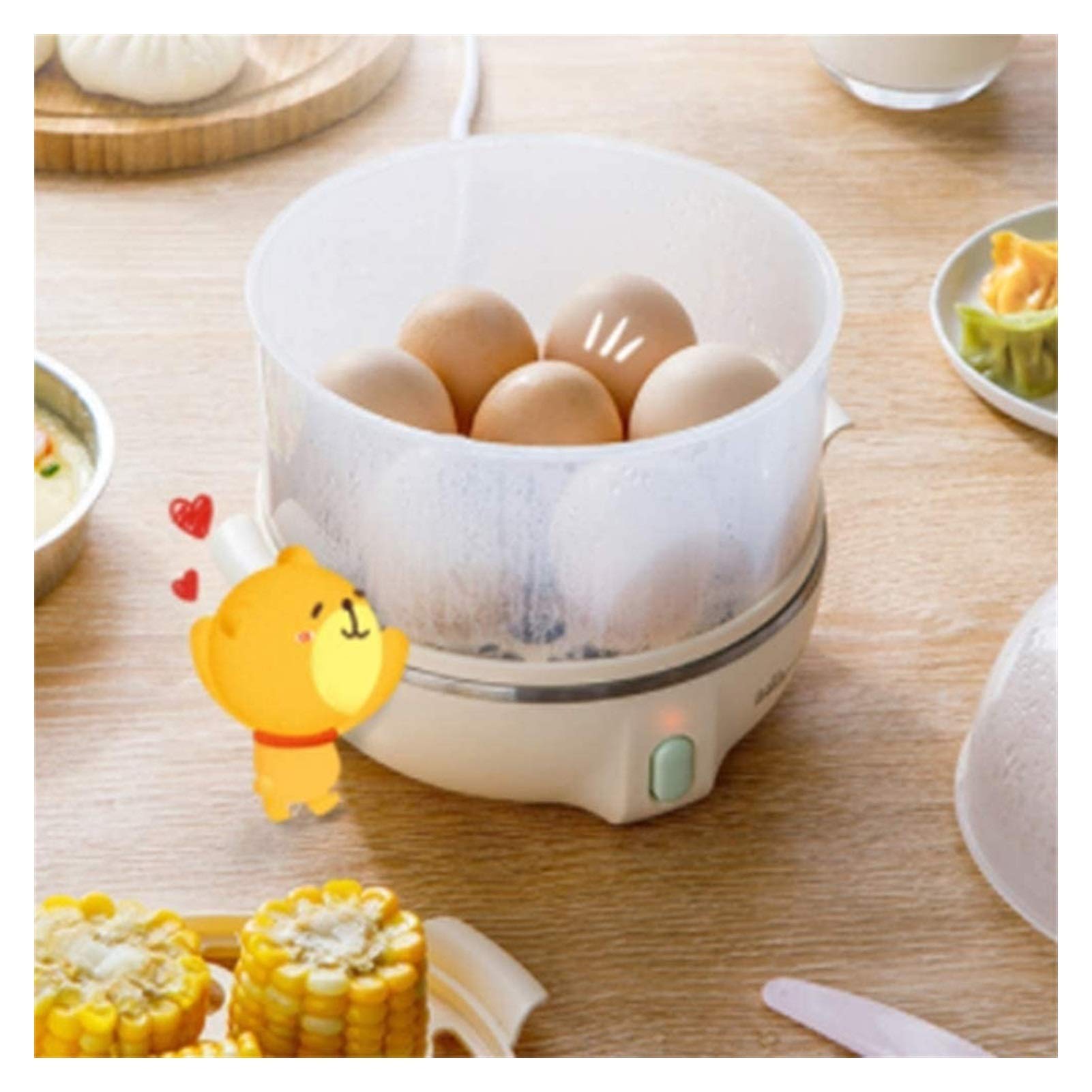 Electric Egg Cooker Boiler - Rapid Egg Maker & Poacher with Steamer Tray - Cooks 14 Eggs Fast (Hard/Soft Boiled, Poached, Omelets) - Perfect for Breakfast Meal Prep & Healthy Cooking