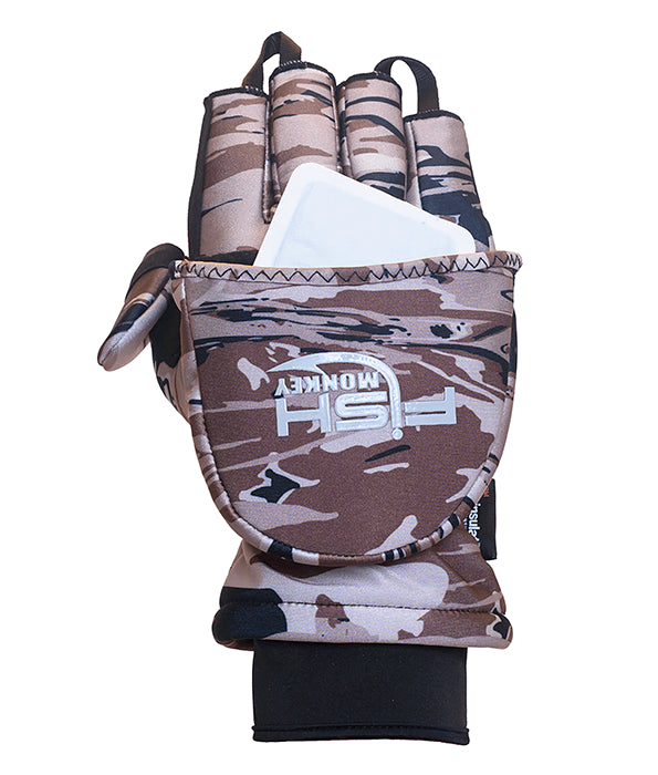 Fish Monkey FM25 Tundra Premium Insulated Fishing Gloves - Waterproof & Cold Weather Mittens for Ice Fishing, Hunting, and Outdoor Winter Activities