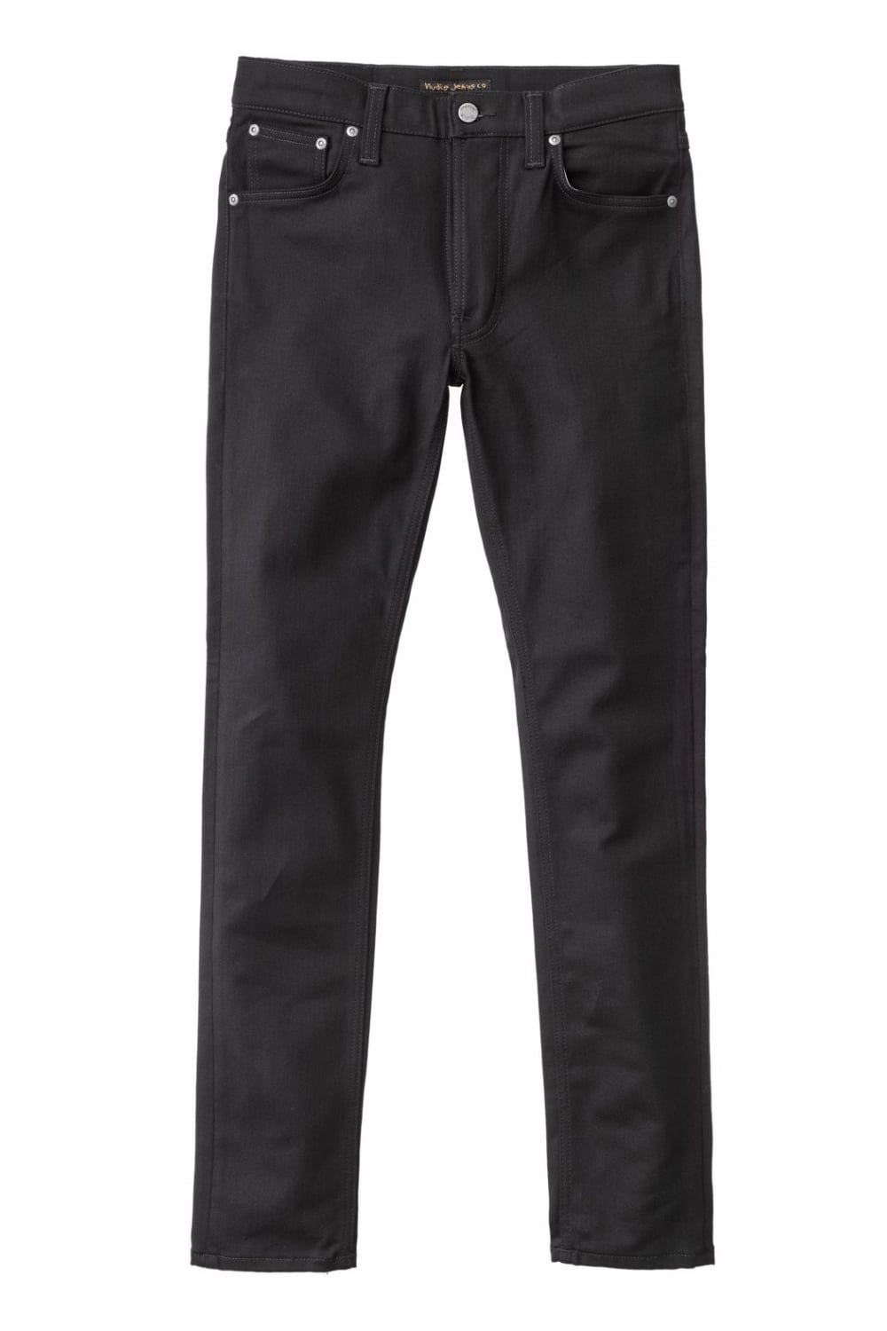 Nudie Jeans Lean Dean Unisex Dry Ever Black Jeans 32x30 - Slim Fit Denim Pants for Men & Women | Perfect for Casual Wear & Everyday Outfits