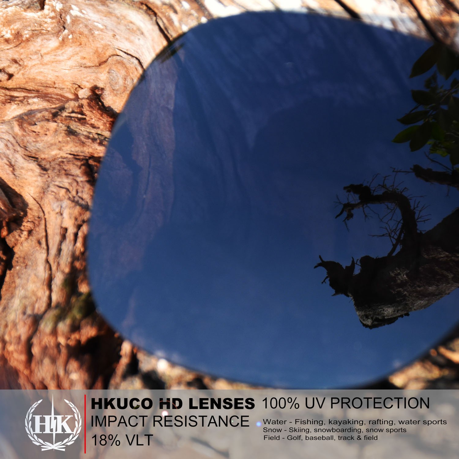 HKUCO Replacement Lenses for Oakley Plaintiff Sunglasses - Men's Polarized Lens Upgrade - Perfect for Driving, Cycling & Outdoor Sports