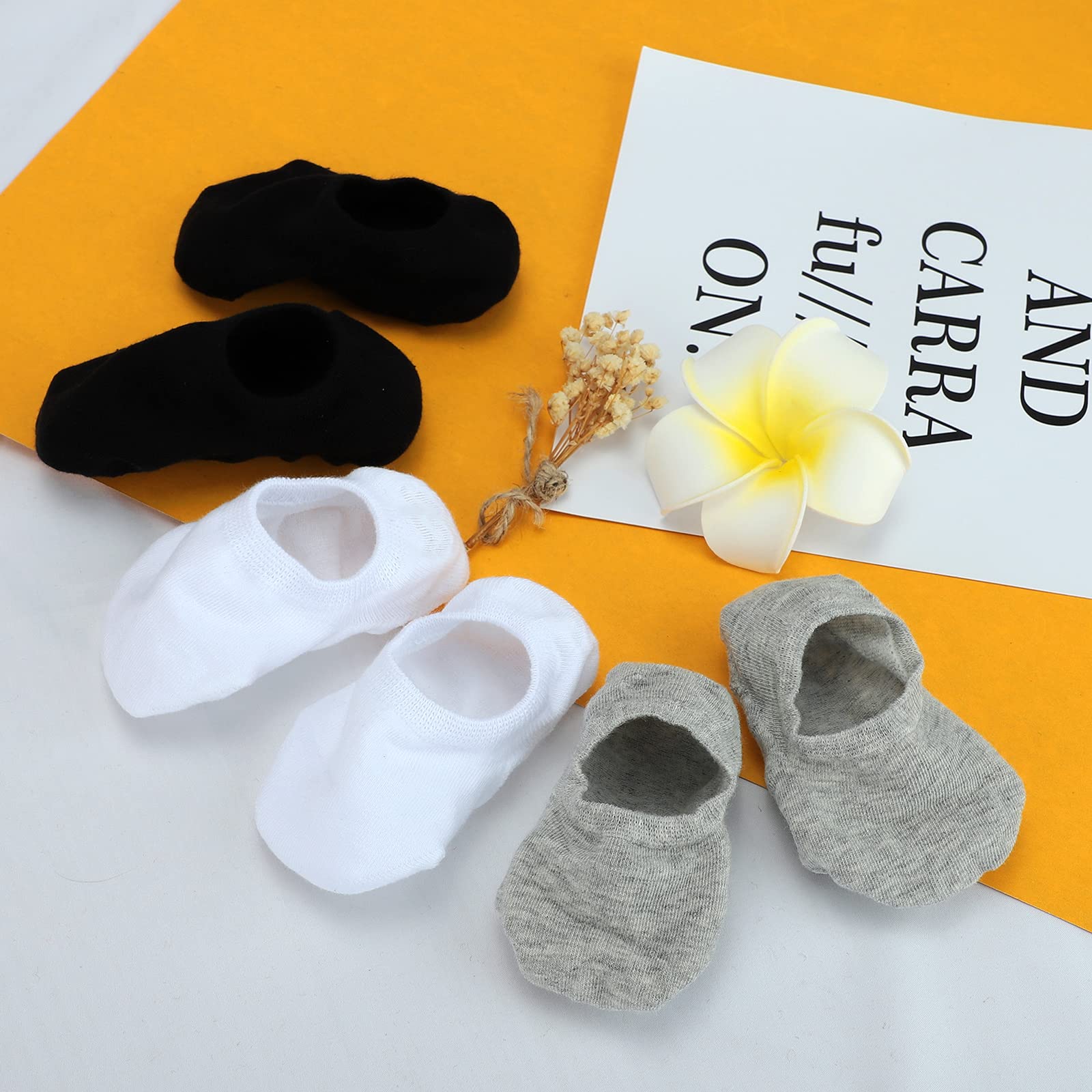 Kereda 10 Pairs Kids No Show Socks for Girls & Boys - Breathable Cotton Low Cut Socks with Non-Slip Grip - Perfect for School, Sports & Everyday Wear