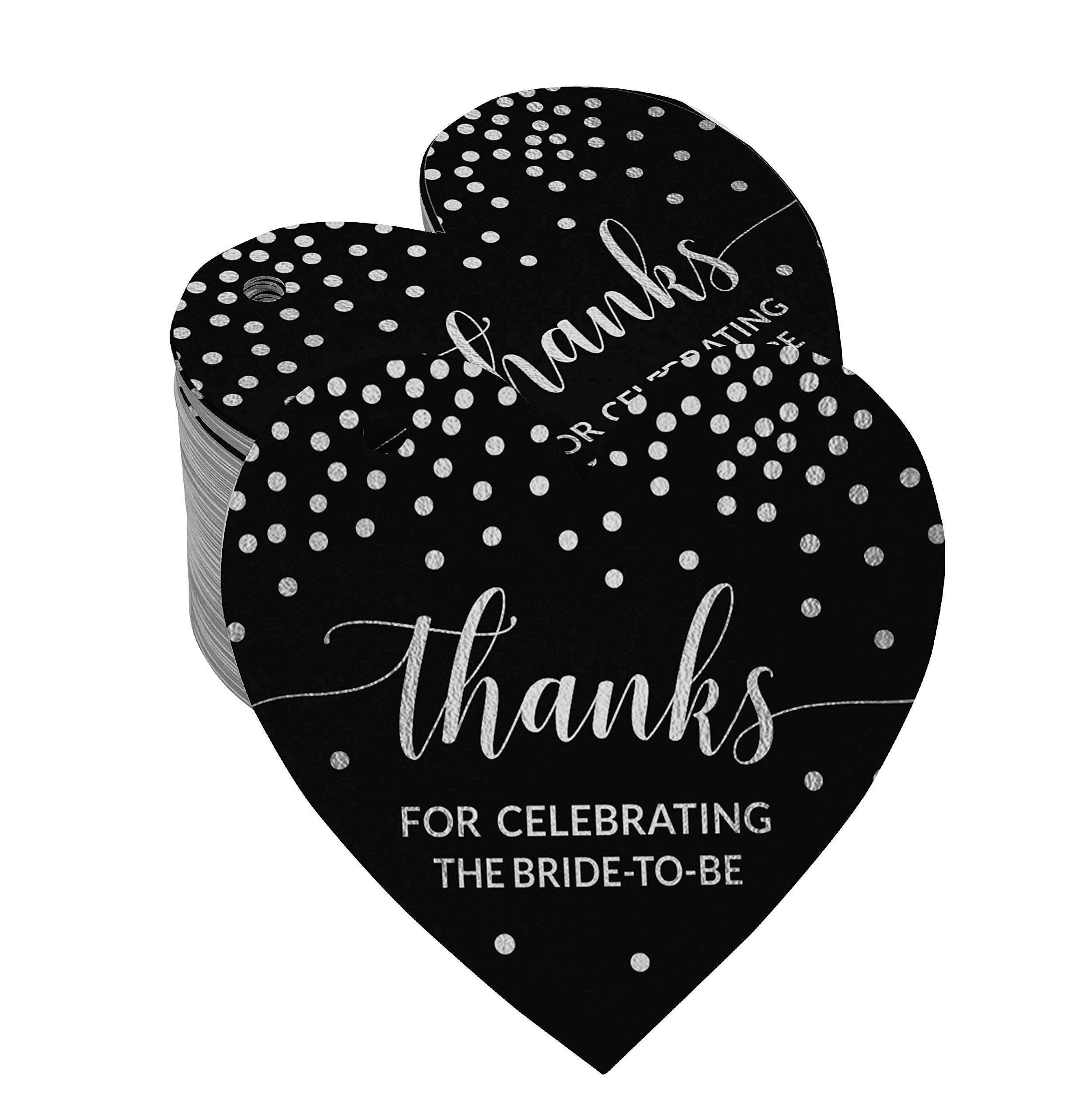 50 Pack Real Silver Foil Paper Tags - Elegant Bridal Shower Favor Hang Tags for Wedding Celebrations, Thank You Gifts & Party Decorations - Perfect for DIY Crafts, Gift Wrapping & Special Events