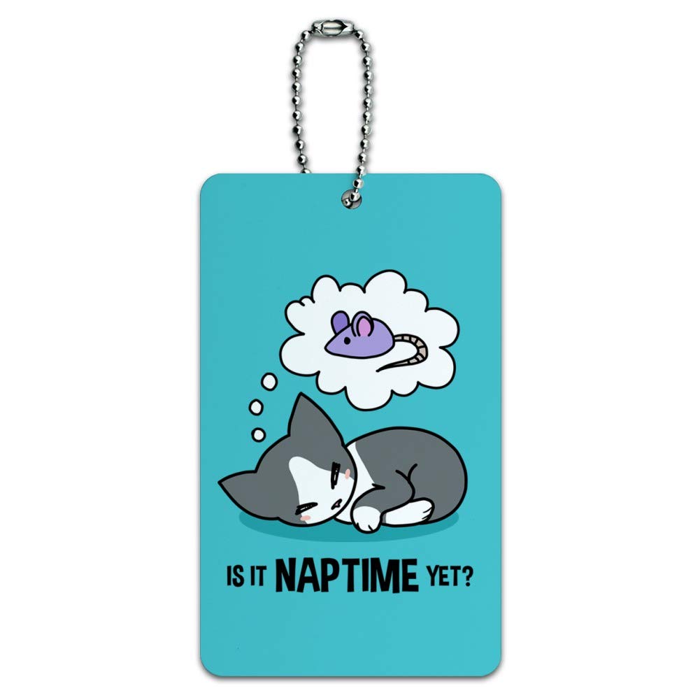 Cat Naptime Dreaming Luggage Tag - Cute Suitcase ID Tag for Carry-On Bags | Perfect for Travel Accessories & Pet Lover Gifts