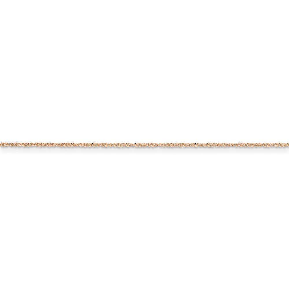 14K Rose Gold 0.7mm Ropa Chain Necklace - 16 Inch Dainty Jewelry for Women | Perfect for Layering, Everyday Wear & Special Occasions