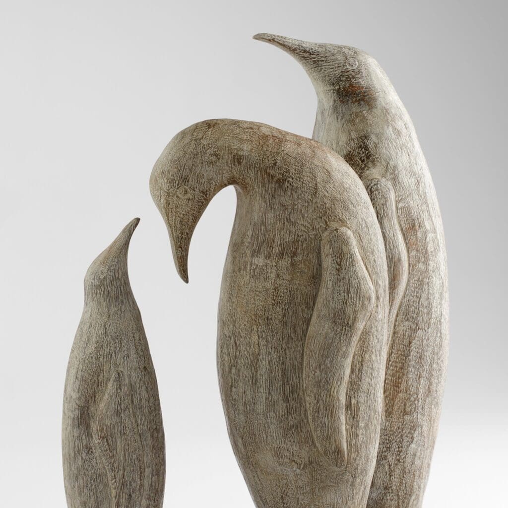 Small Grey Patina Penguin Sculpture by Cyan Design 11639 - Perfect for Home Decor, Office Desk, and Gift Giving