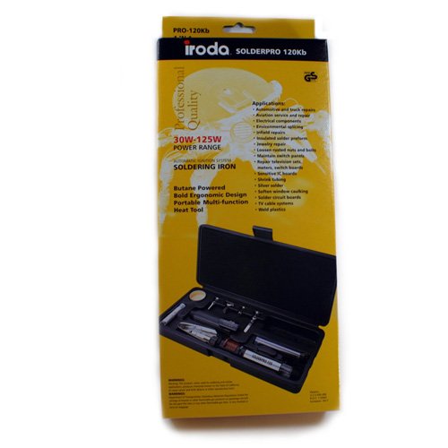 Iroda SOLDERPRO 120 Cordless Refillable Butane Soldering Iron & Torch Kit - Portable Soldering Tool for Electronics Repair, Jewelry Making & DIY Projects